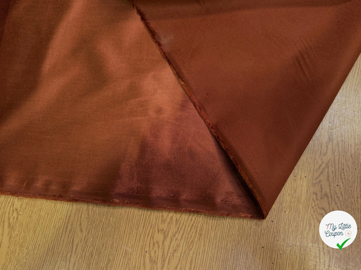 VELOURS COTON VISCOSE FAUX-UNI STRETCH ROUILLE 56% COTON 42% VISCOSE - My Little Coupon