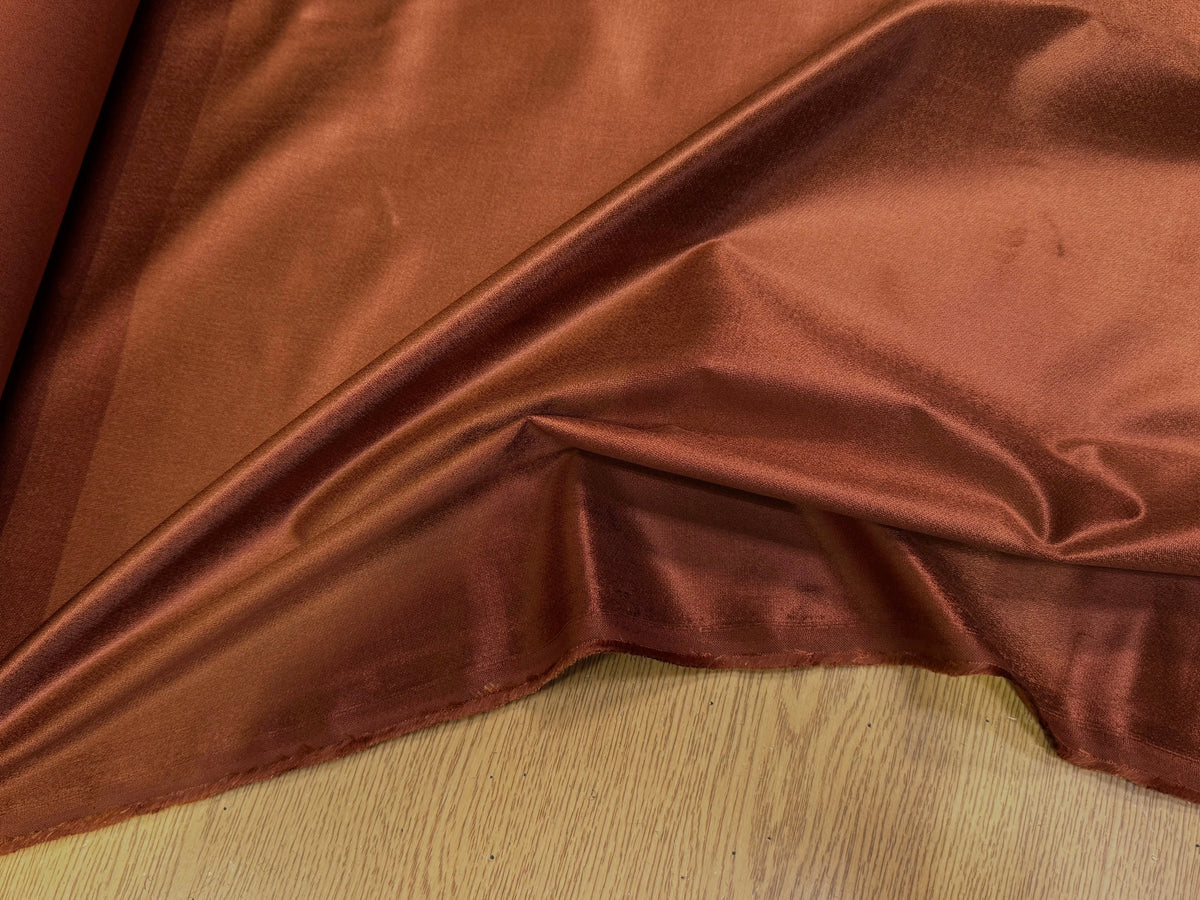 VELOURS COTON VISCOSE FAUX-UNI STRETCH ROUILLE 56% COTON 42% VISCOSE - My Little Coupon