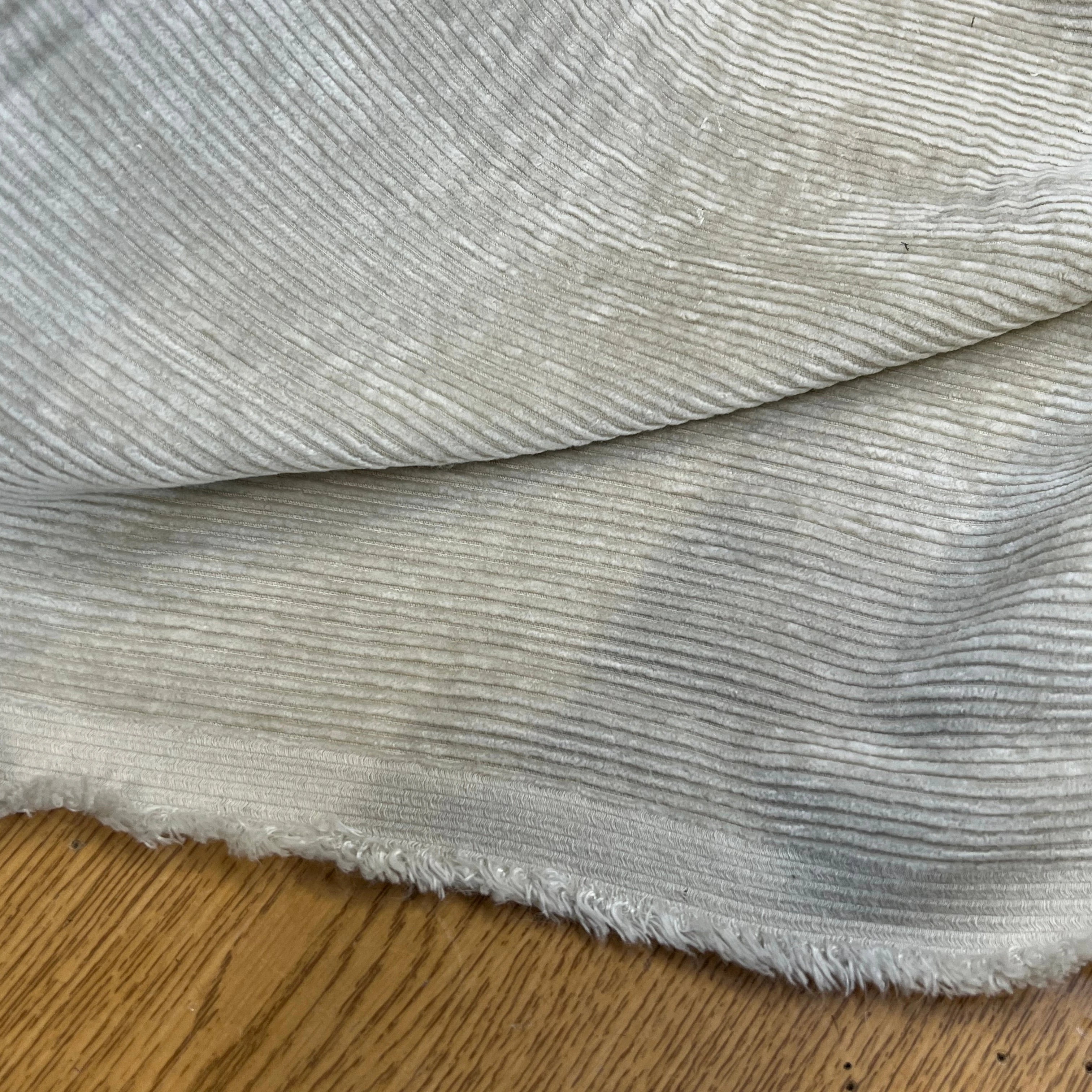 VELOURS DE COTON 500 RAIES BEIGE CLAIR 140CM - My Little Coupon