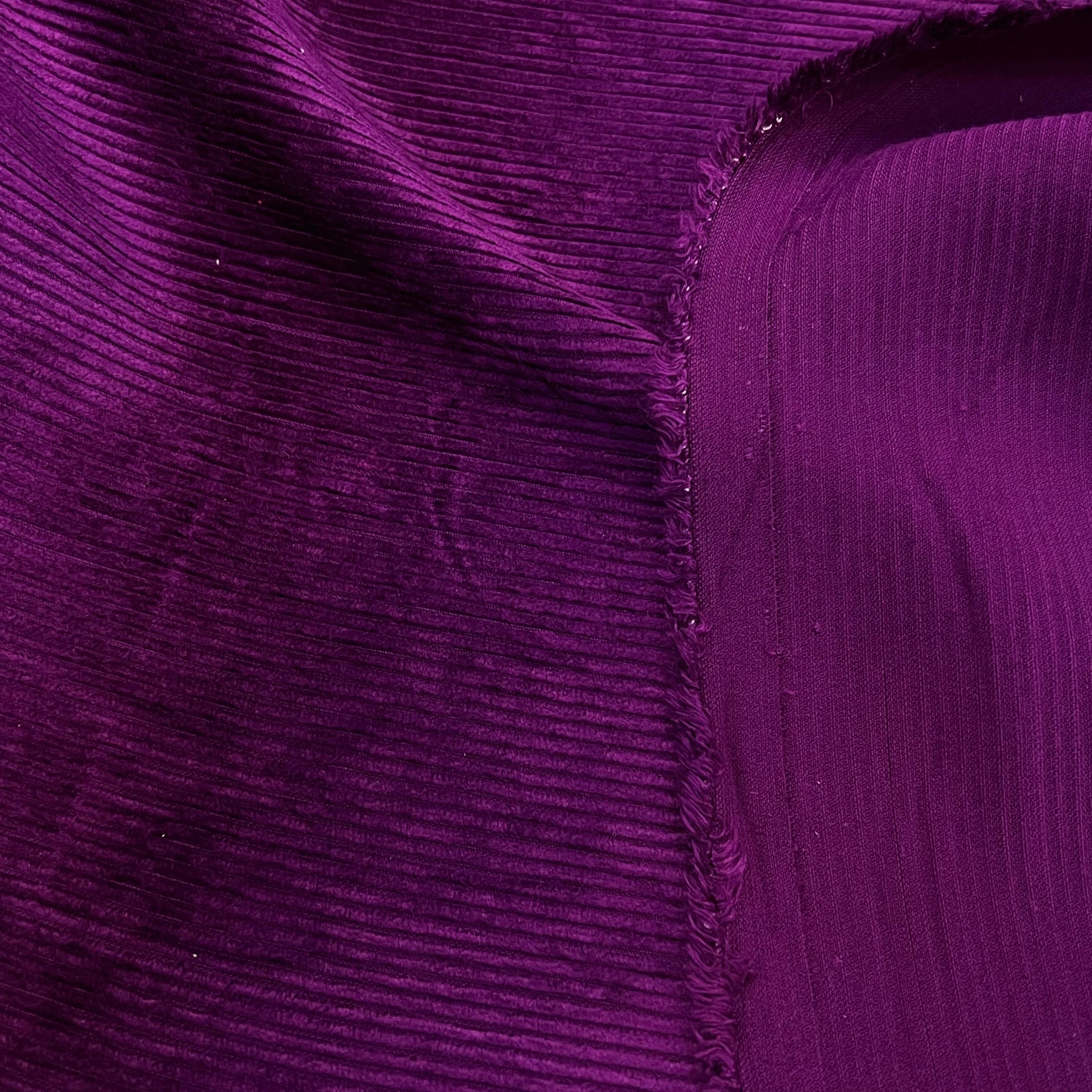 VELOURS DE COTON 500 RAIES VIOLET 140CM - My Little Coupon
