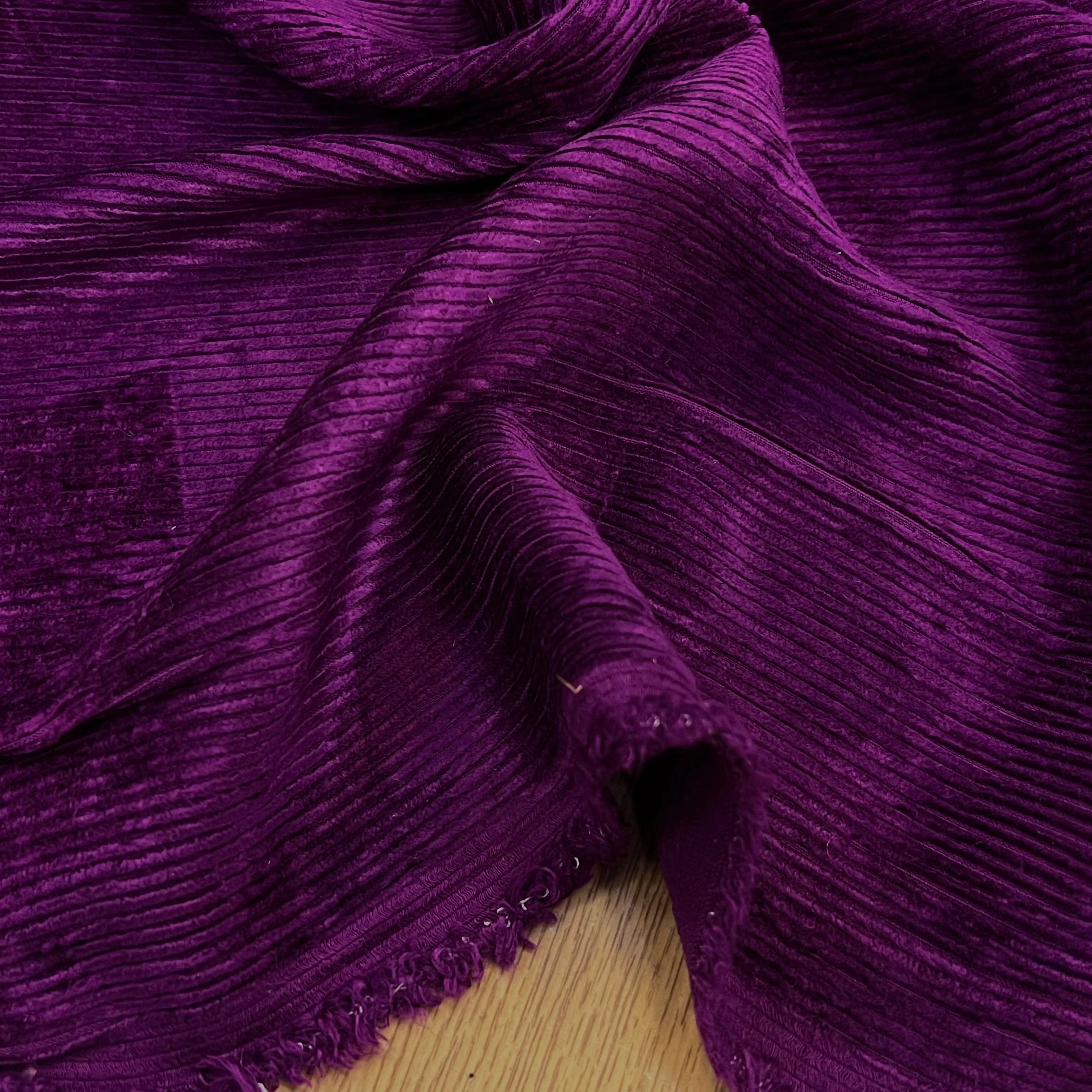 VELOURS DE COTON 500 RAIES VIOLET 140CM - My Little Coupon
