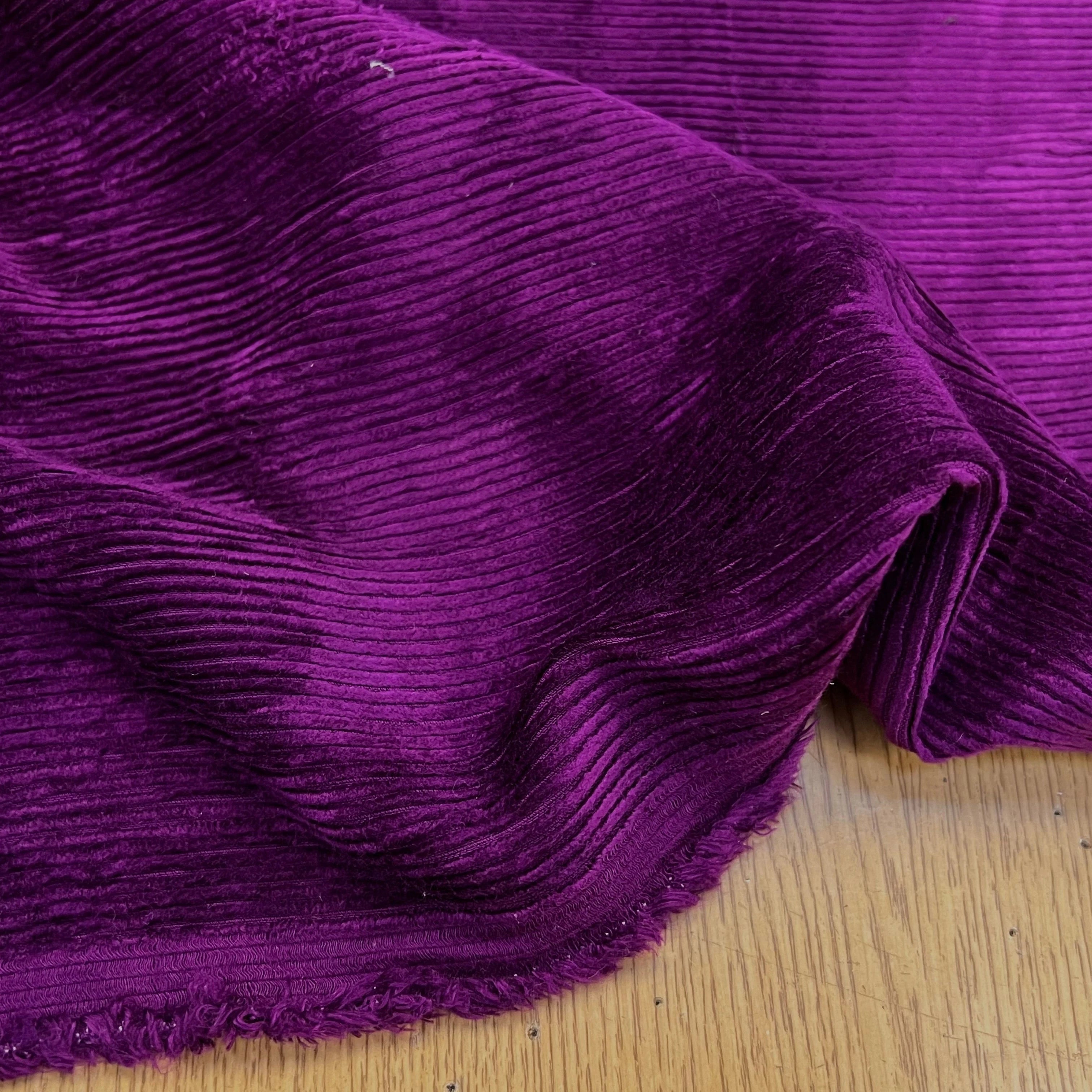 VELOURS DE COTON 500 RAIES VIOLET 140CM - My Little Coupon