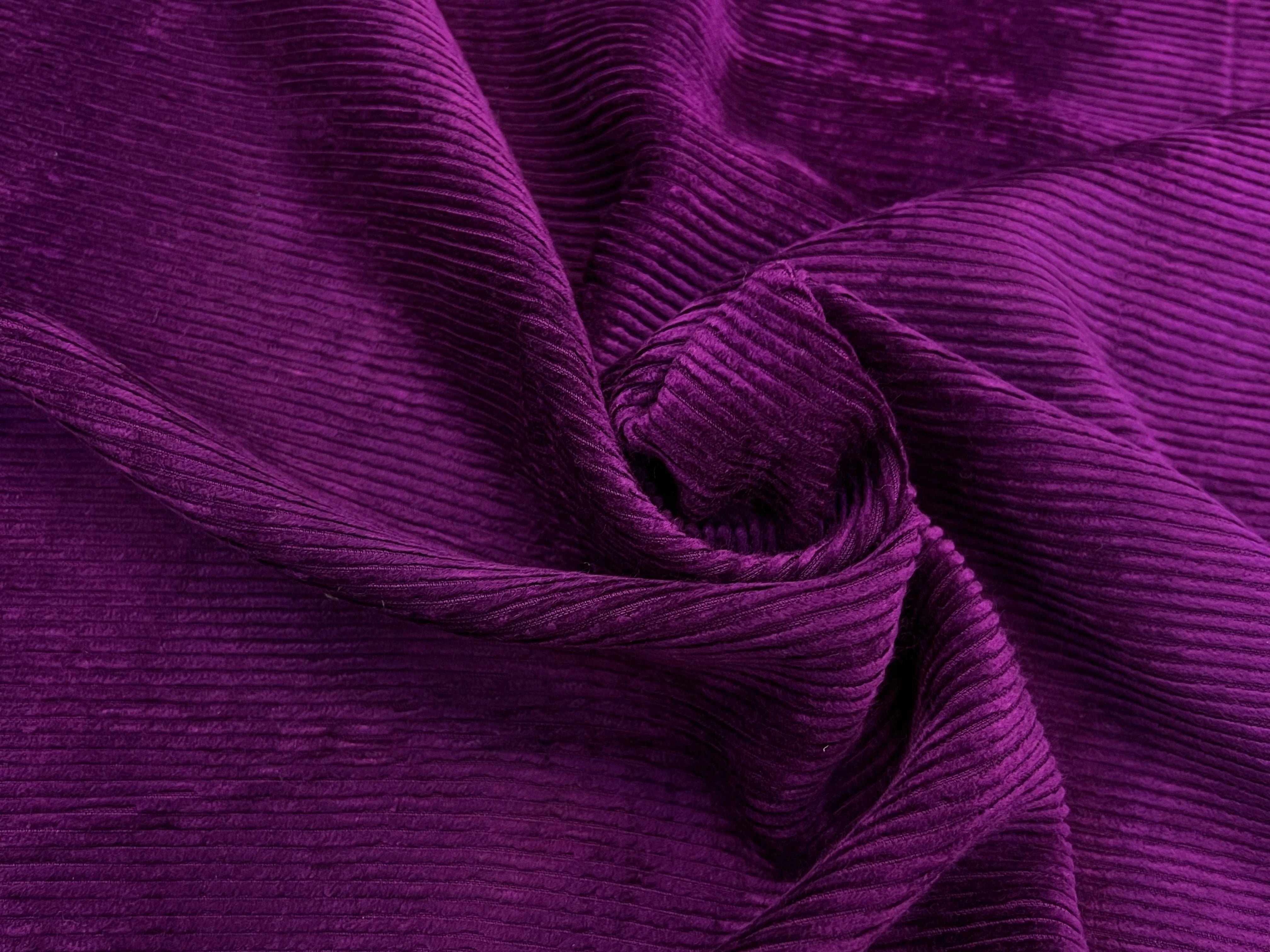VELOURS DE COTON 500 RAIES VIOLET 140CM - My Little Coupon