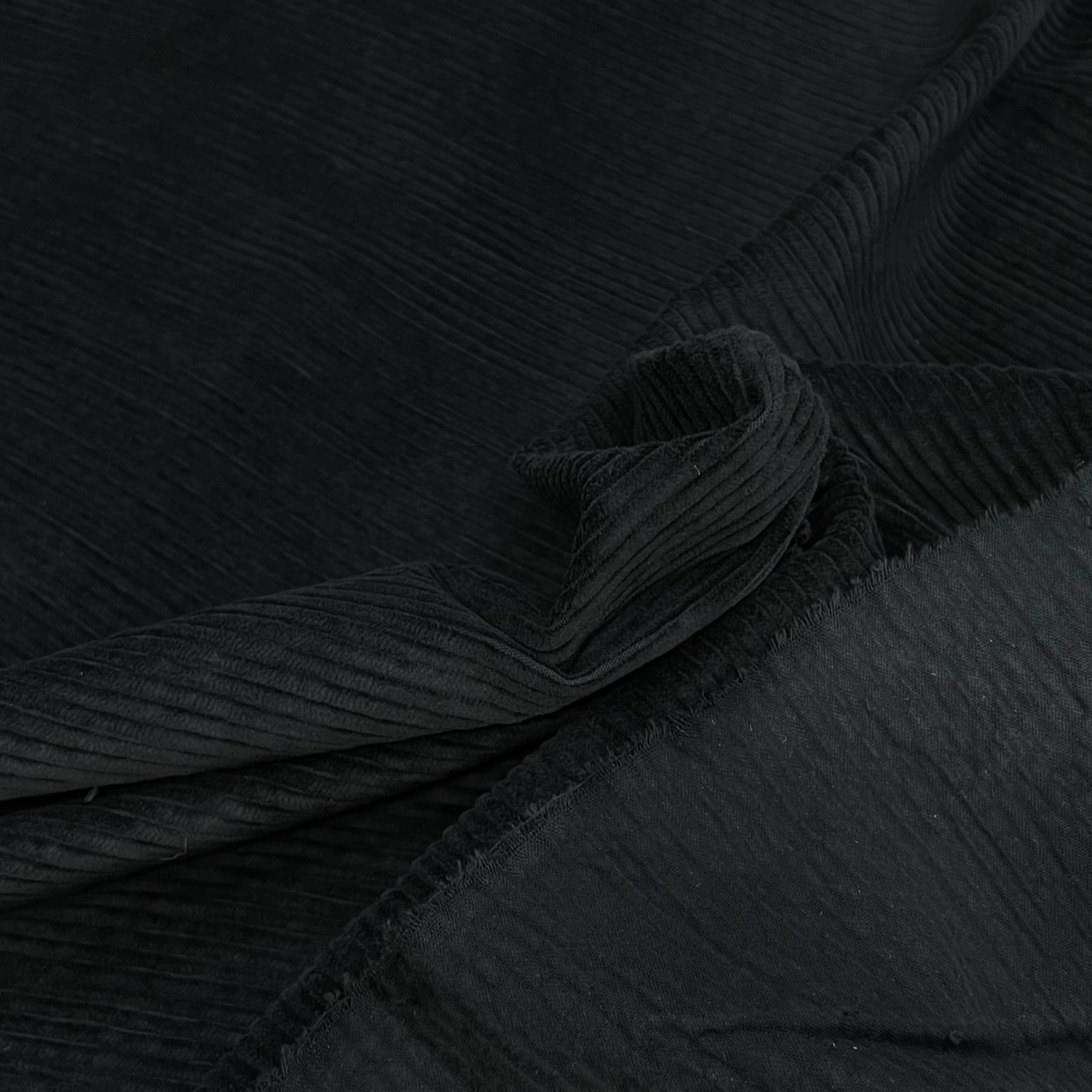 VELOURS DE COTON CLASSIC 500 RAIES NOIR - My Little Coupon