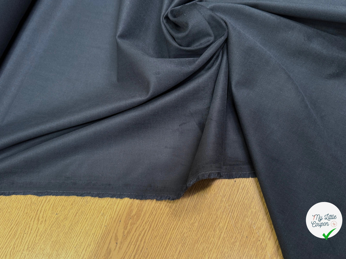 VELOURS DE COTON CLASSIQUE 1000 RAIES STRETCH BLEU MARINE FONCÉ 97% COTON - My Little Coupon