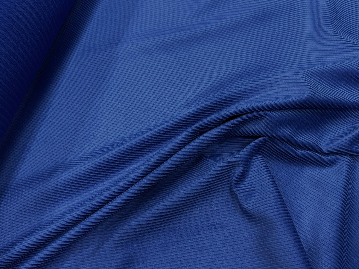 VELOURS DE COTON CLASSIQUE 300 RAIES BLEU 100% COTON - My Little Coupon