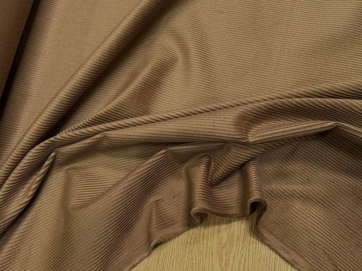 VELOURS DE COTON CLASSIQUE 300 RAIES BRUN 100% COTON - My Little Coupon