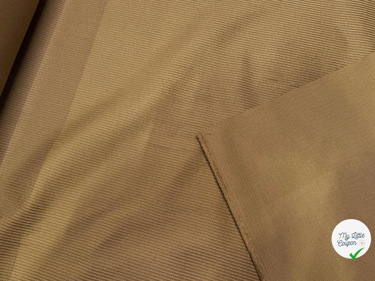 VELOURS DE COTON CLASSIQUE 300 RAIES BRUN 100% COTON - My Little Coupon