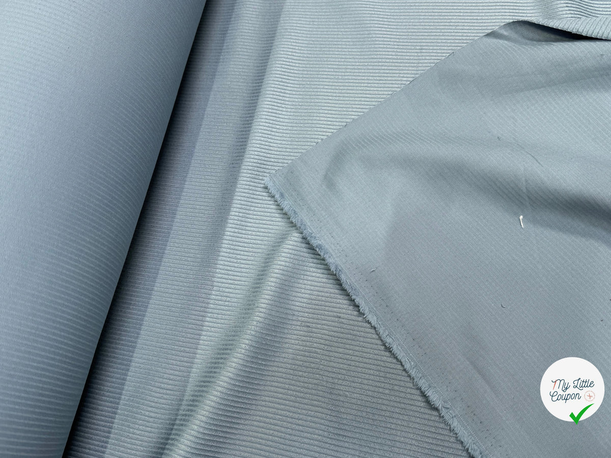 VELOURS DE COTON CLASSIQUE 300 RAIES STRETCH BLEU 98% COTON - My Little Coupon