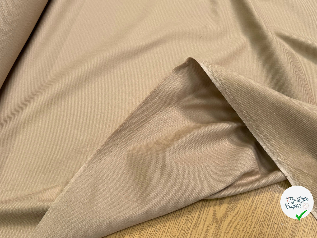 VELOURS DE COTON CLASSIQUE 800 RAIES STRETCH BEIGE 98% COTON - My Little Coupon