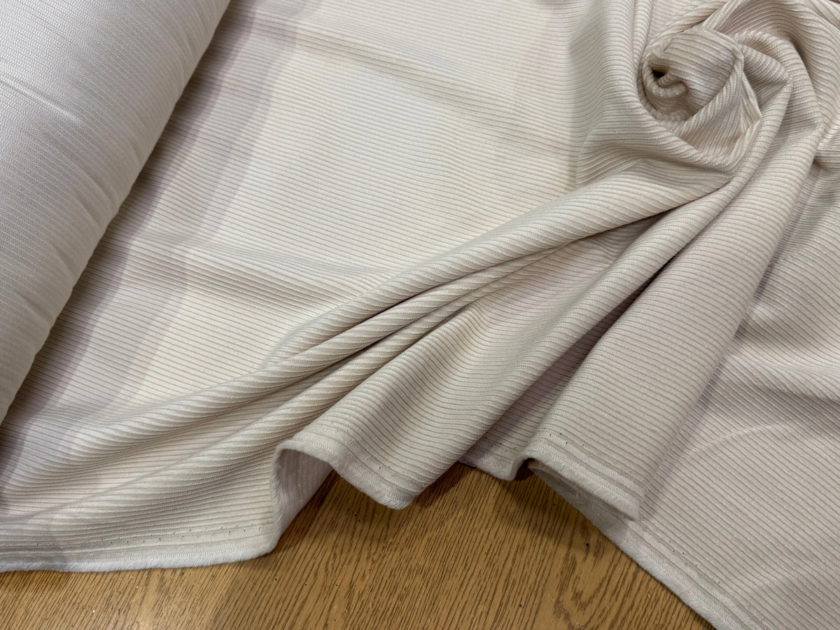 VELOURS DE COTON ET LYOCELL 300 RAIES BEIGE 58% COTON 42% LYOCELL - My Little Coupon