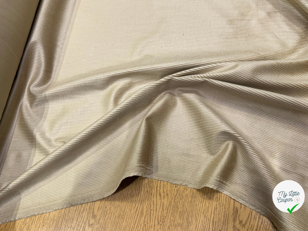 VELOURS DE COTON ET MODAL 500 RAIES STRETCH BEIGE 78% COTON - My Little Coupon