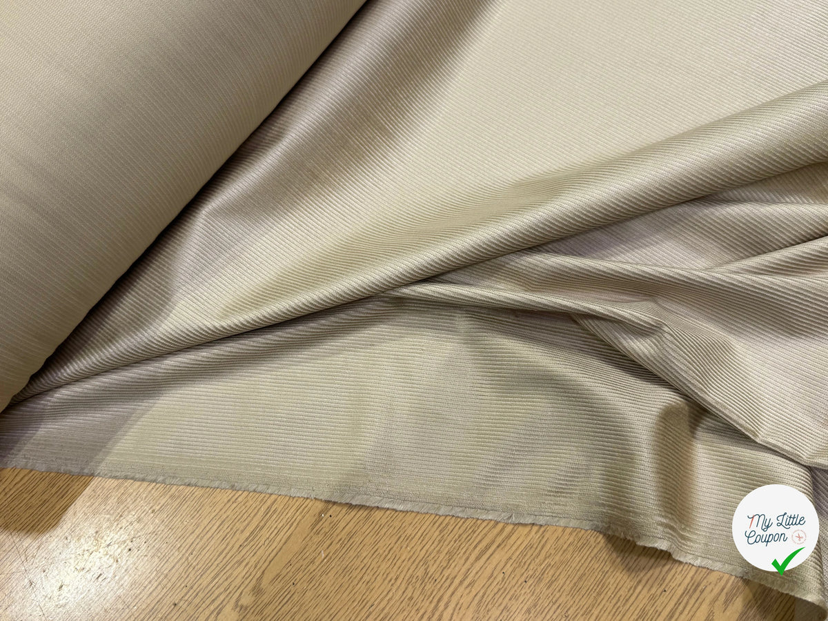 VELOURS DE COTON ET MODAL 500 RAIES STRETCH BEIGE 78% COTON - My Little Coupon
