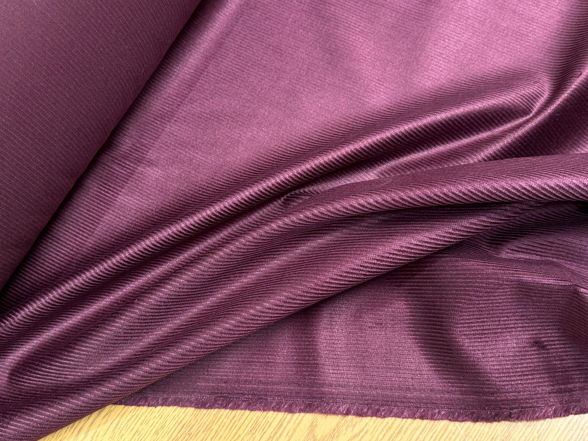VELOURS DE COTON ET MODAL 500 RAIES STRETCH BORDEAUX 78% COTON - My Little Coupon