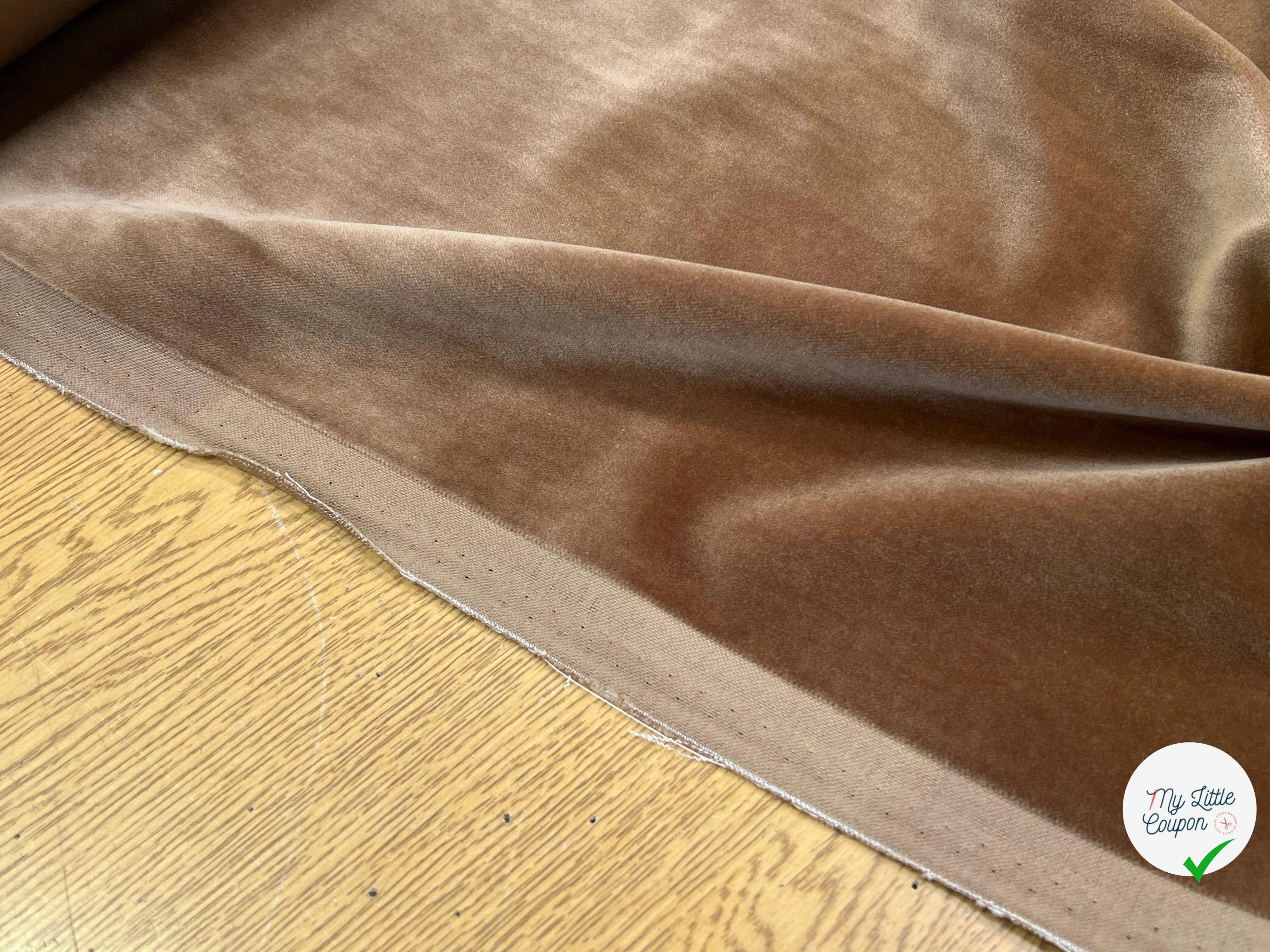 VELOURS DE COTON LISSE BEIGE 100% COTON - My Little Coupon