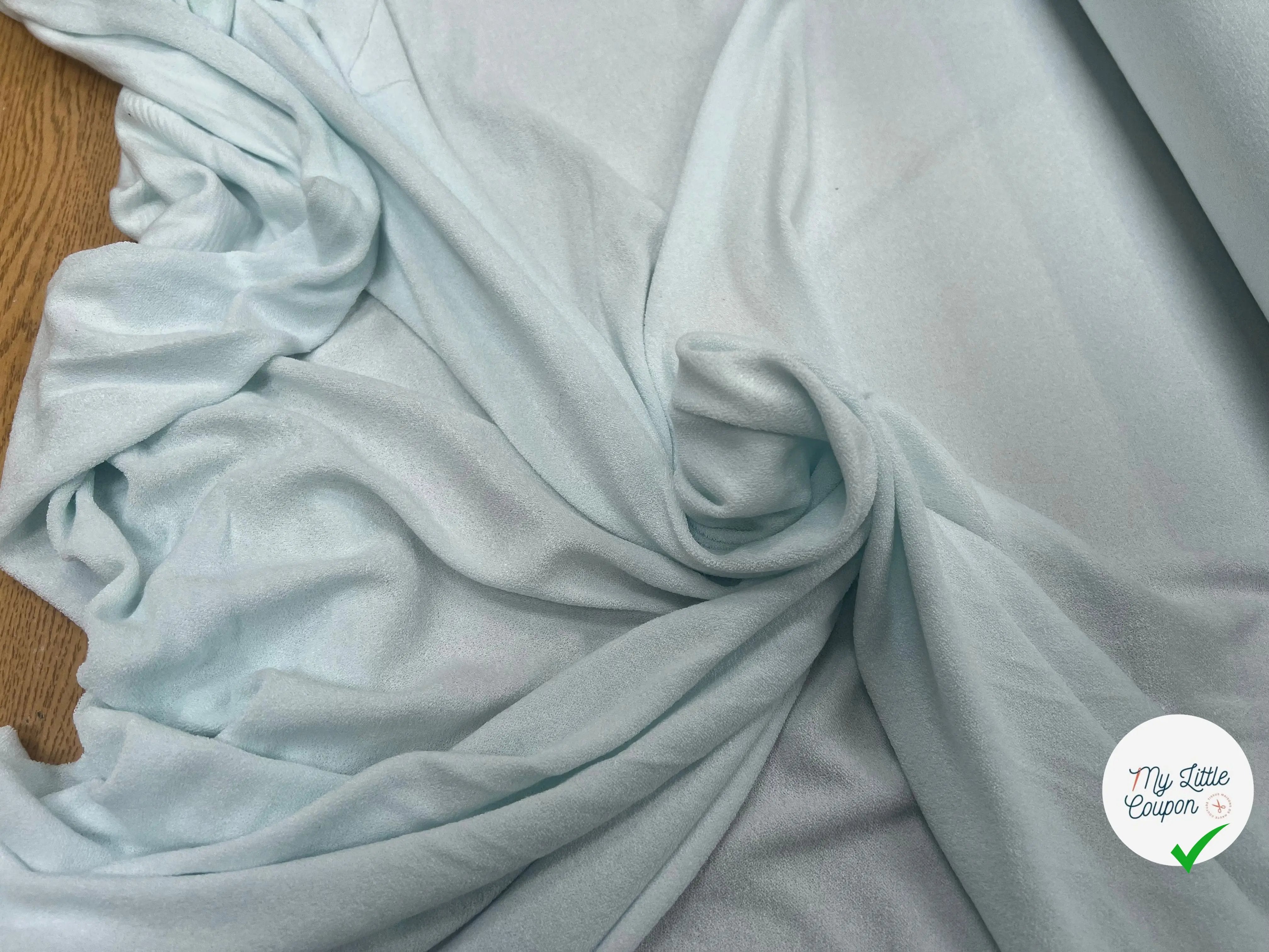 VELOURS ÉPONGE COTON BLEU MENTHE GLACE - My Little Coupon