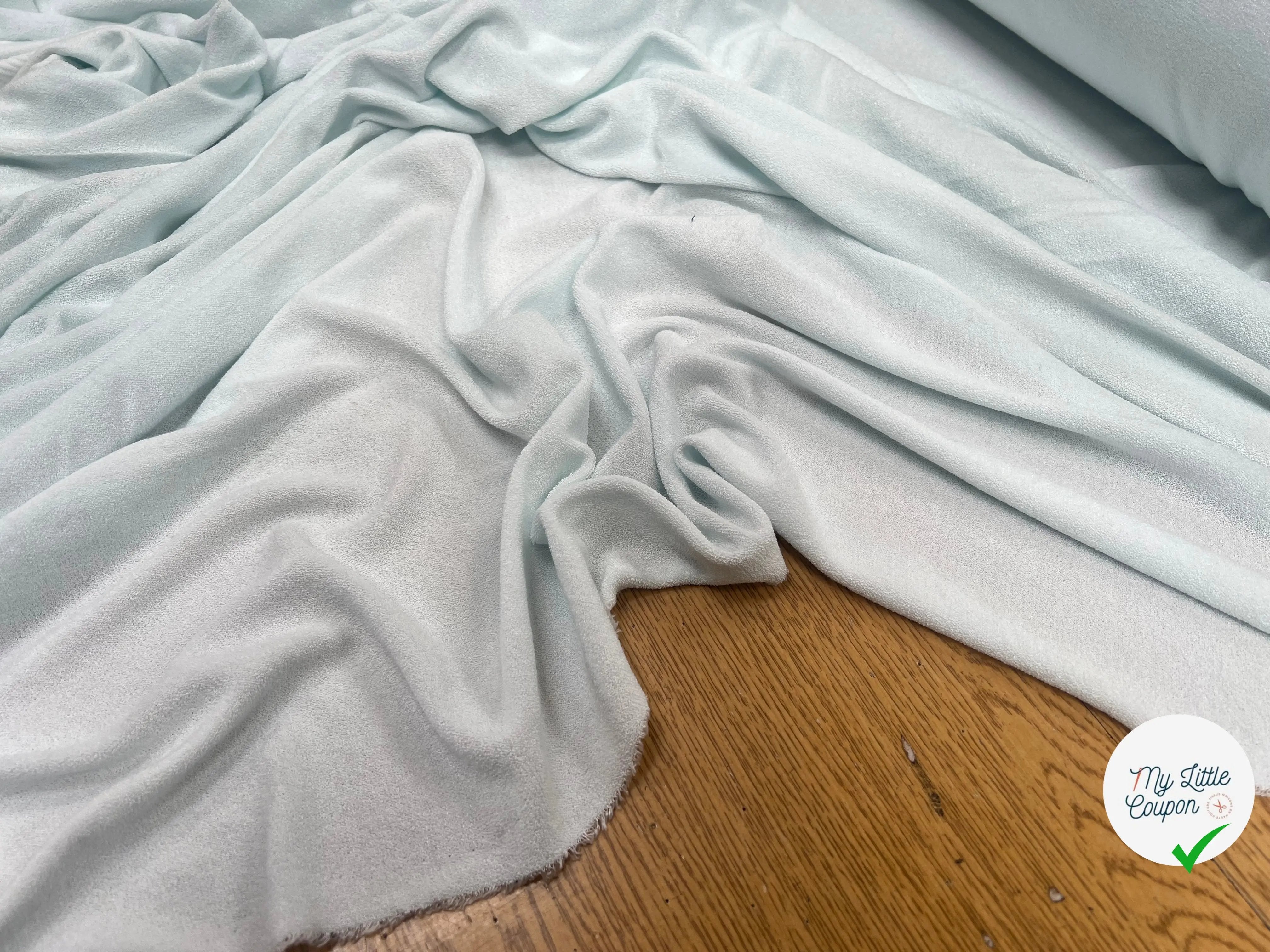 VELOURS ÉPONGE COTON BLEU MENTHE GLACE - My Little Coupon