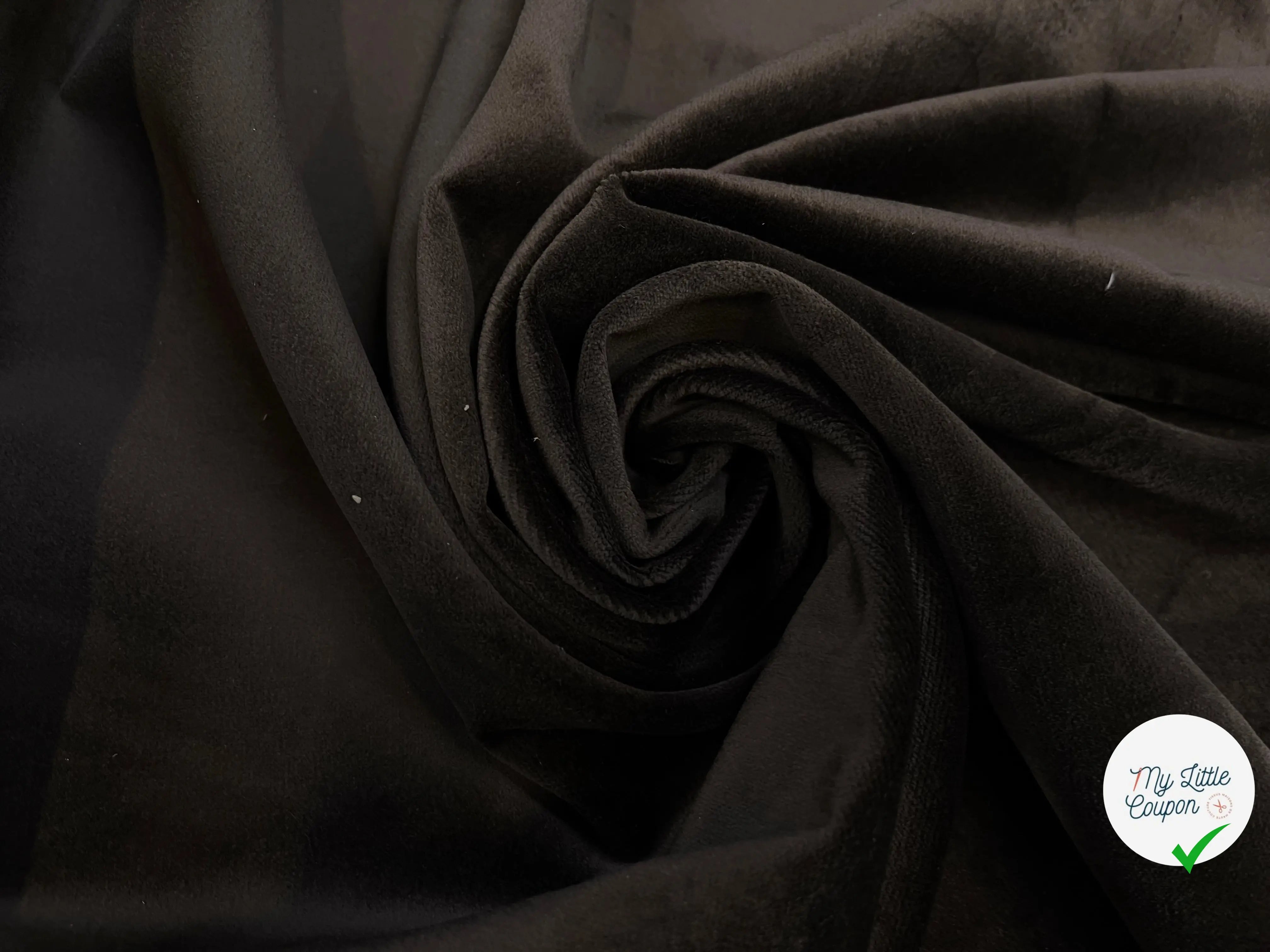 VELOURS LISSE COTON MARRON ITALIEN - My Little Coupon