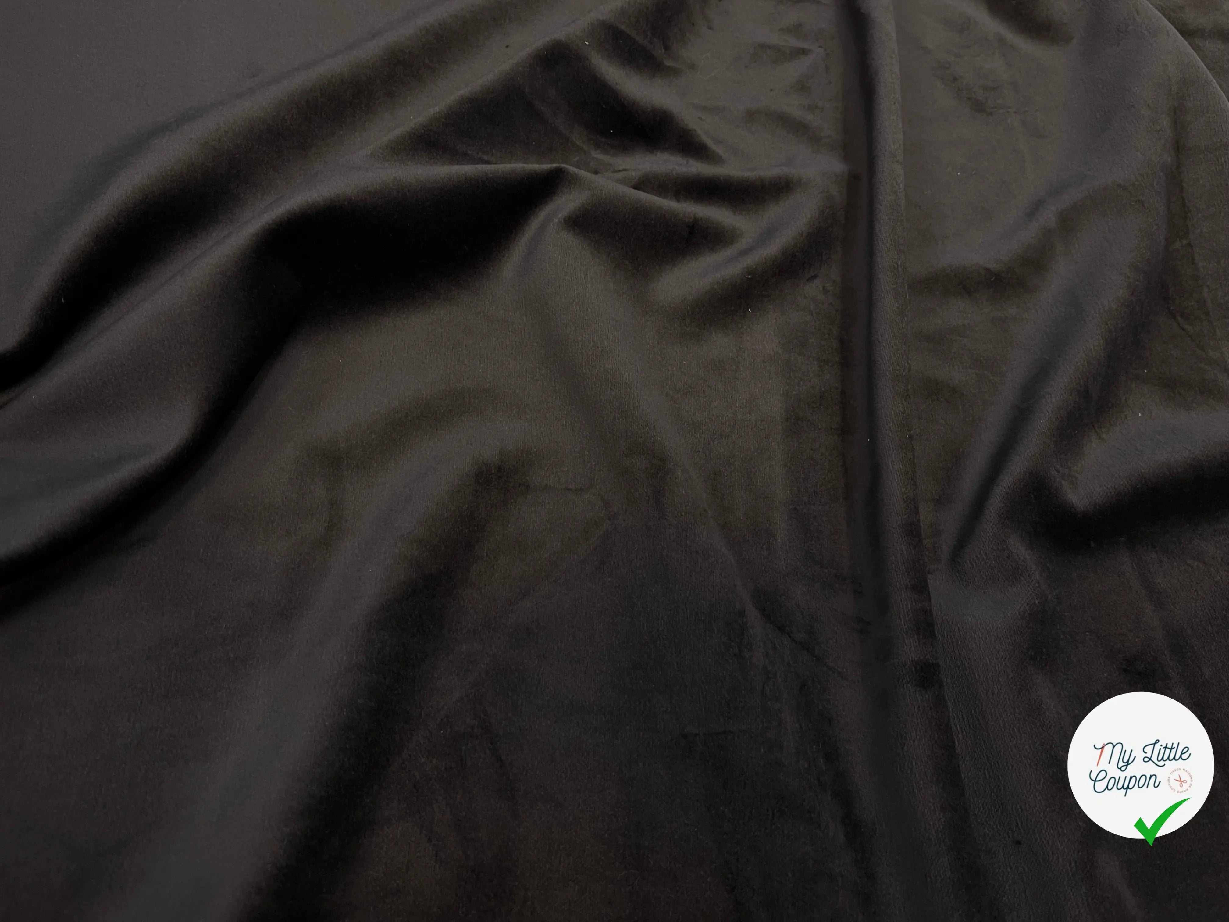 VELOURS LISSE COTON MARRON ITALIEN - My Little Coupon