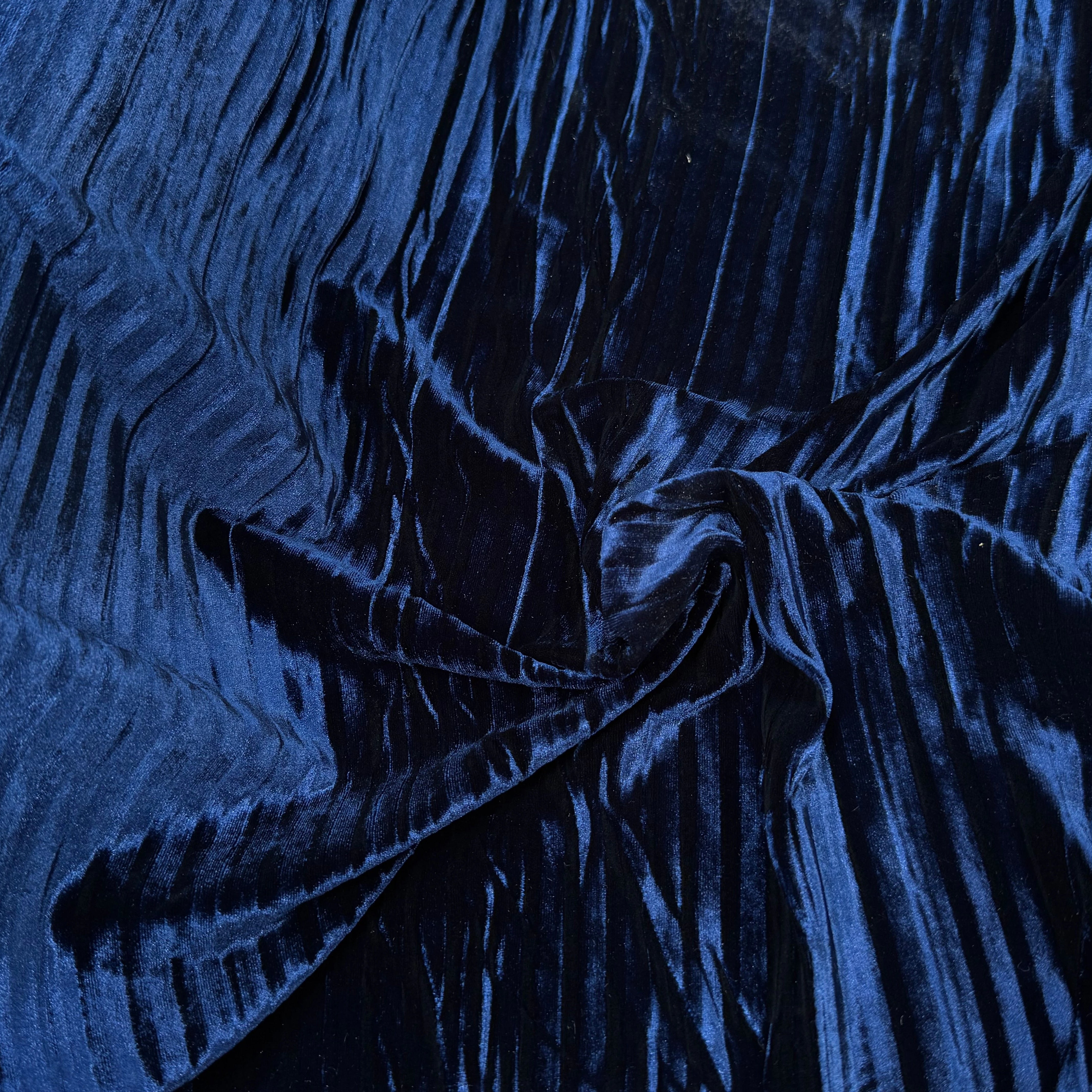 VELOURS PLISSÉ DARK BLUE - My Little Coupon