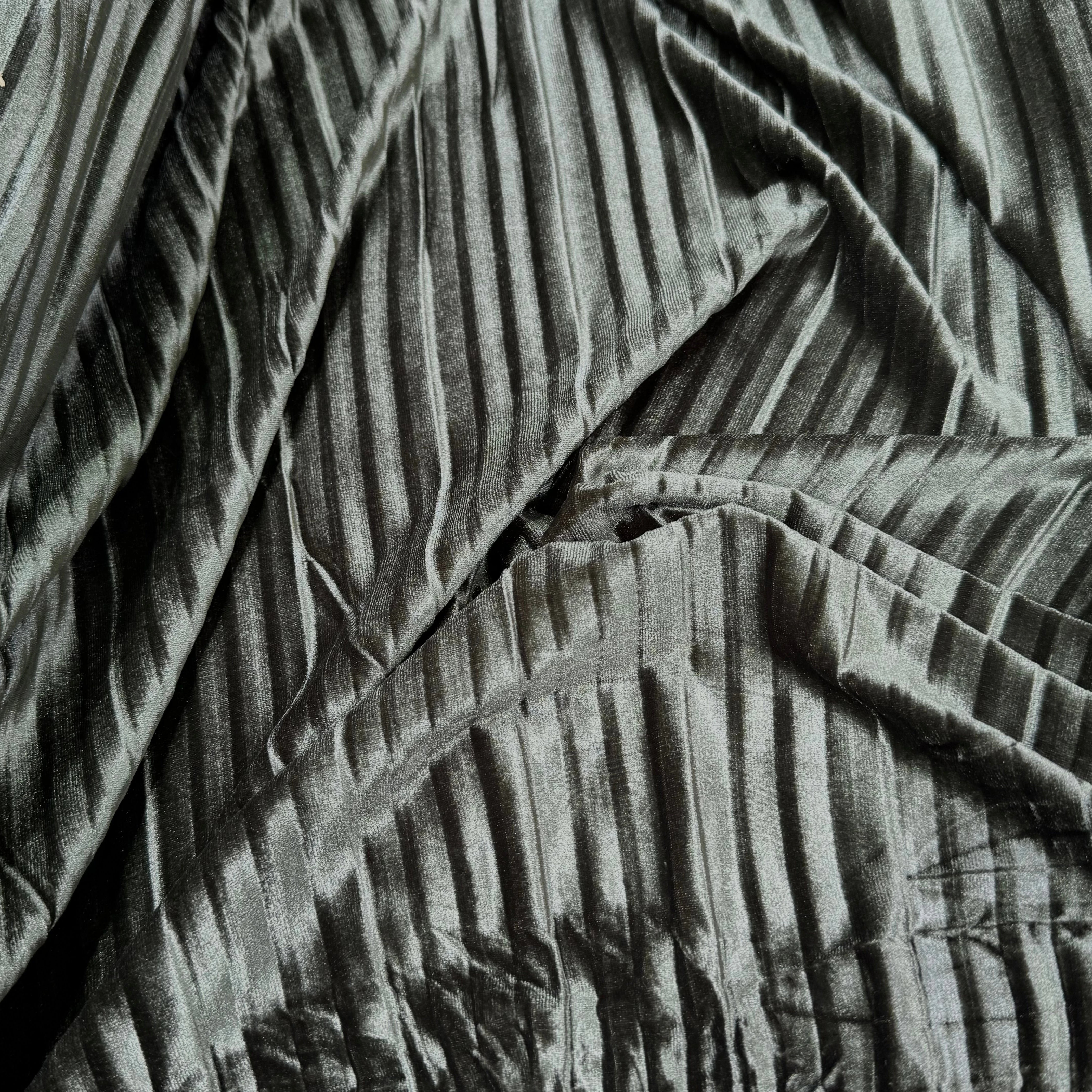 VELOURS PLISSÉ DARK GREEN - My Little Coupon