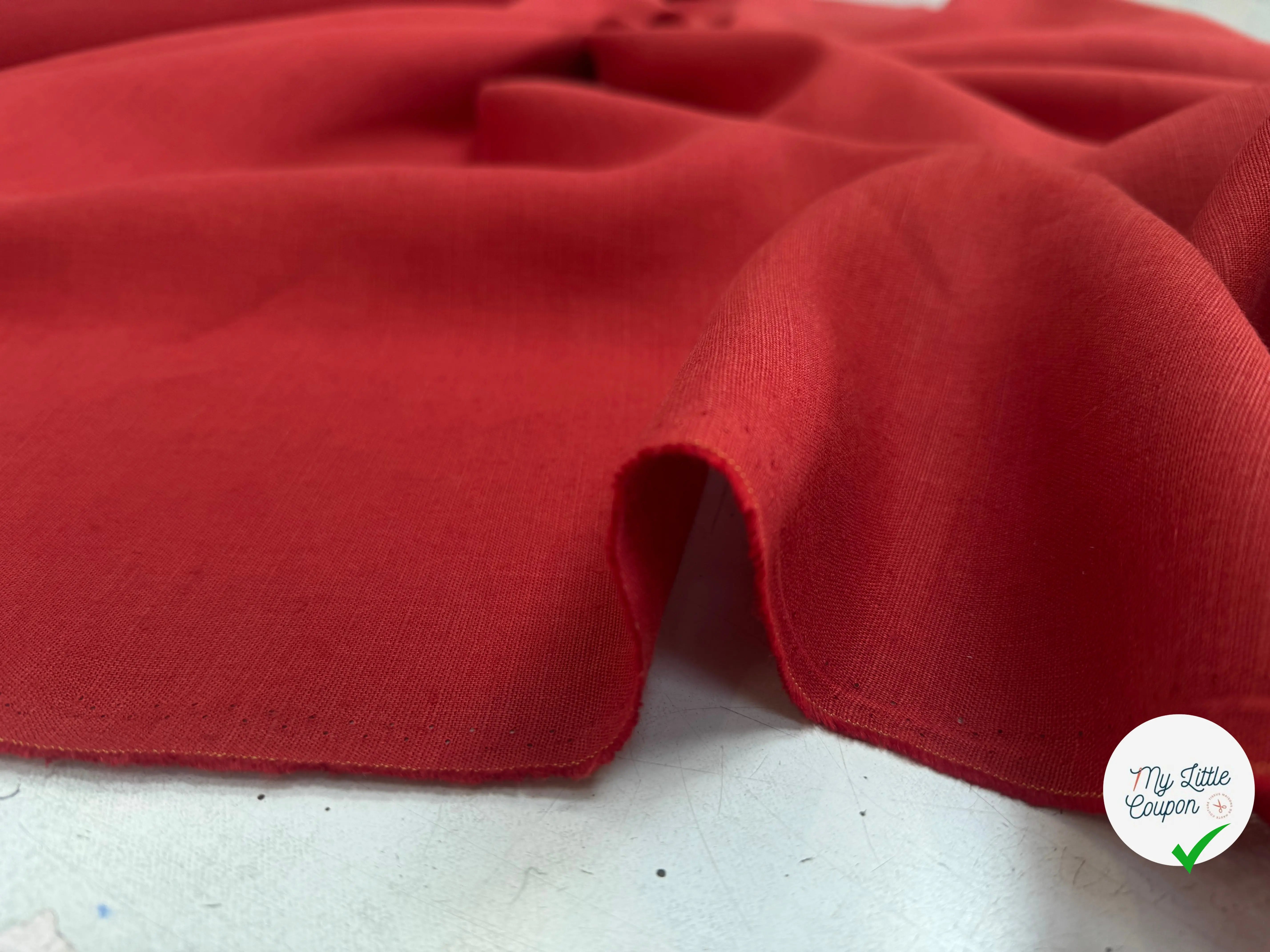 VERTICAL LINEN, Peppery Red - My Little Coupon