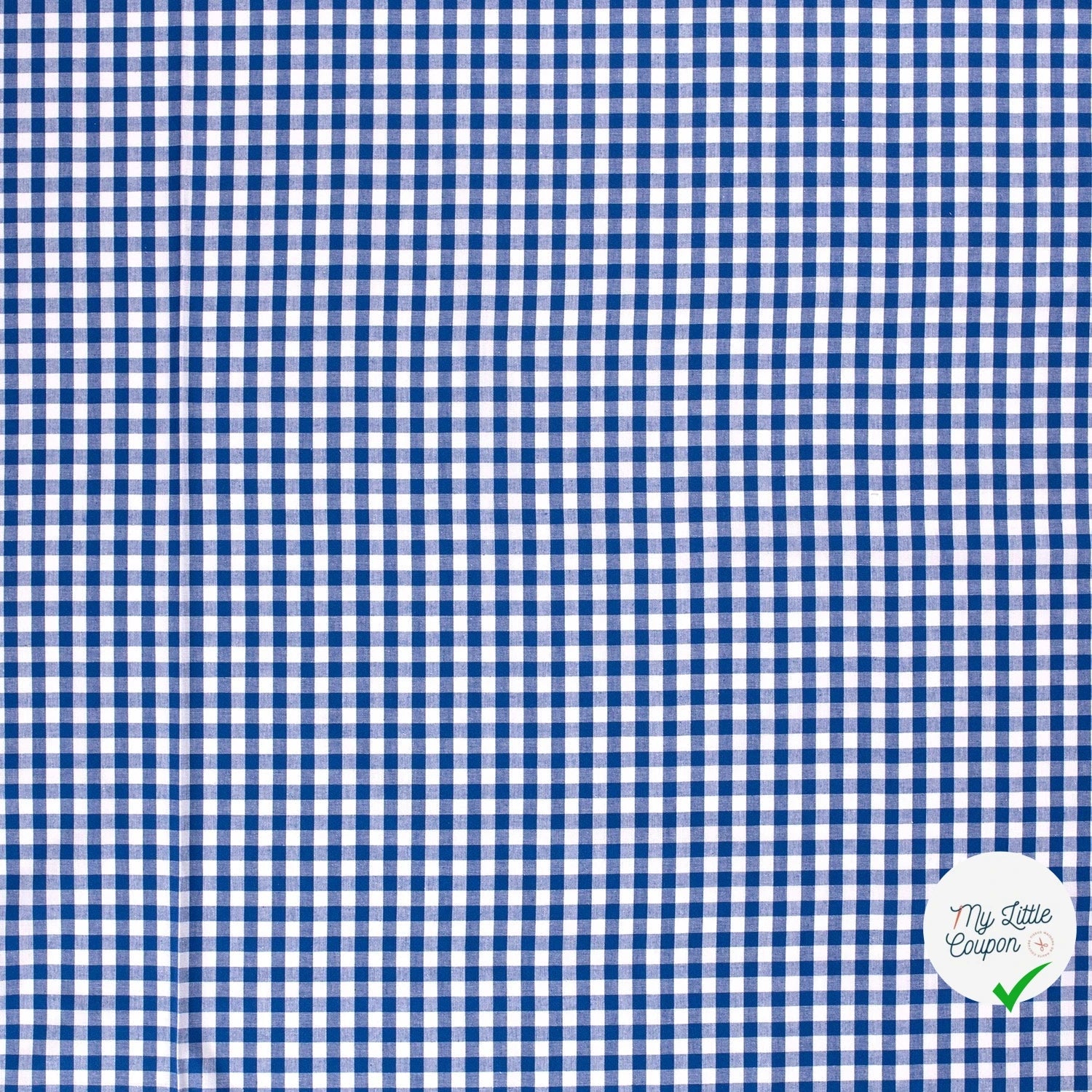 VICHY CARREAUX MOYENS COTON COBALT - My Little Coupon