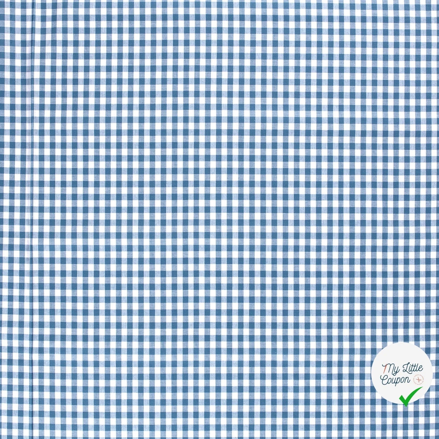 VICHY CARREAUX MOYENS COTON INDIGO - My Little Coupon