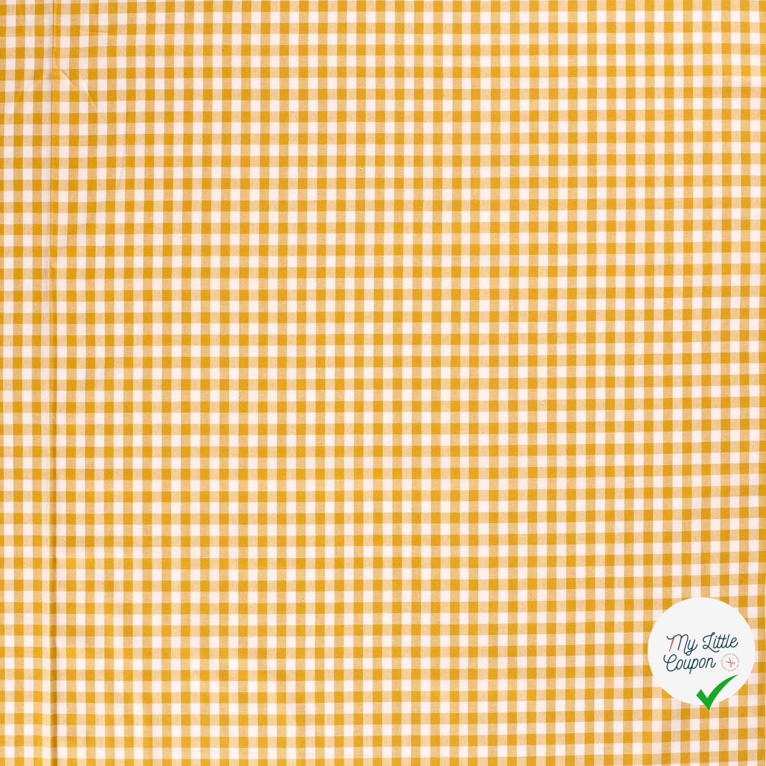 VICHY CARREAUX MOYENS COTON OCRE - My Little Coupon