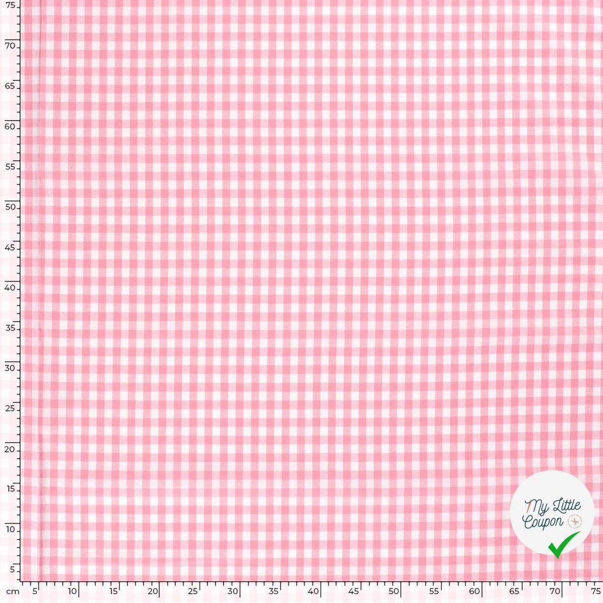 VICHY CARREAUX MOYENS COTON ROSE CLAIR - My Little Coupon