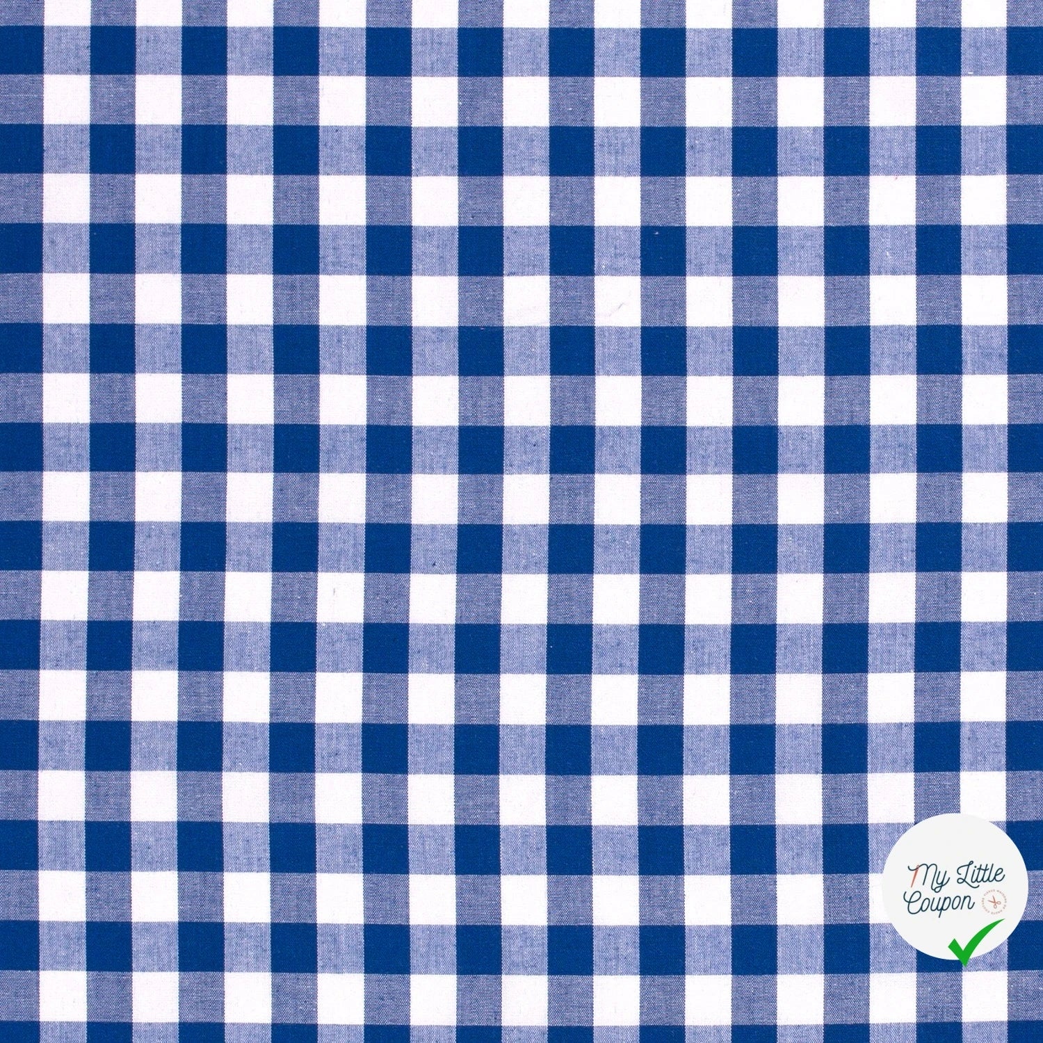 VICHY GROS CARREAUX COTON COBALT - My Little Coupon