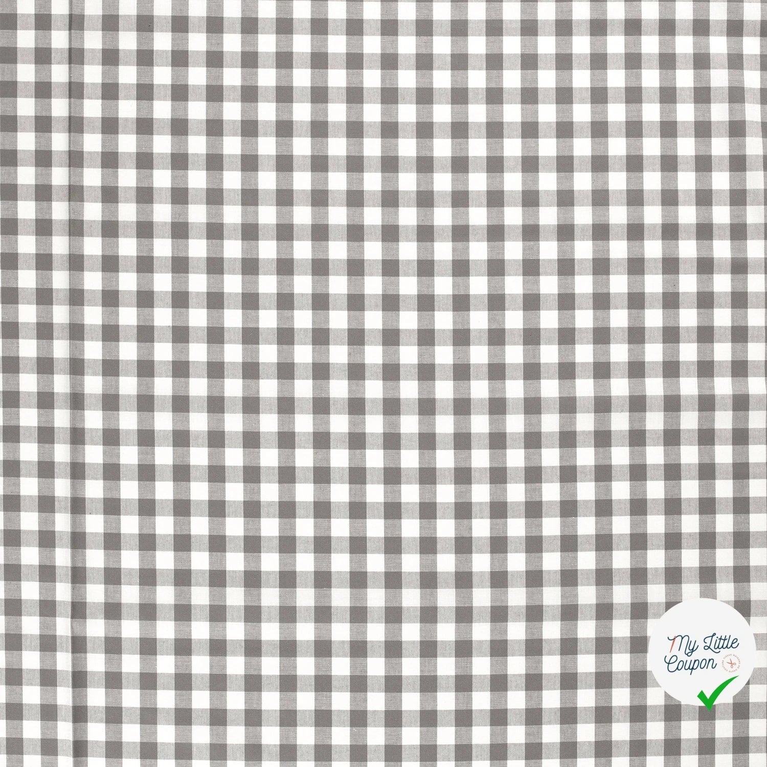 VICHY GROS CARREAUX COTON GRIS FONCÉ - My Little Coupon