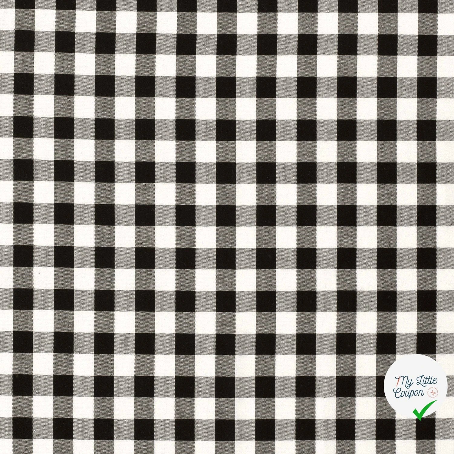 VICHY GROS CARREAUX COTON NOIR - My Little Coupon