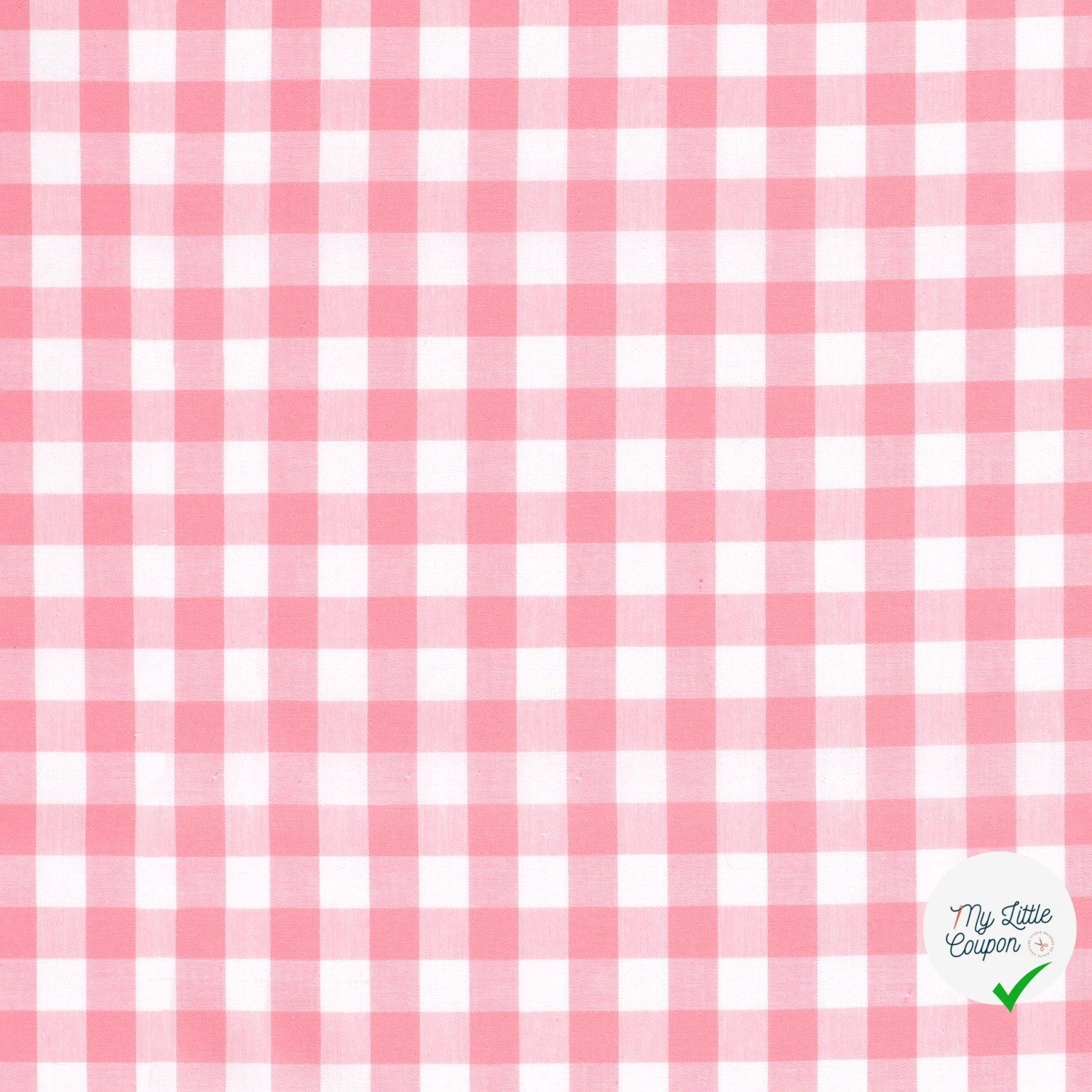VICHY GROS CARREAUX COTON ROSE - My Little Coupon