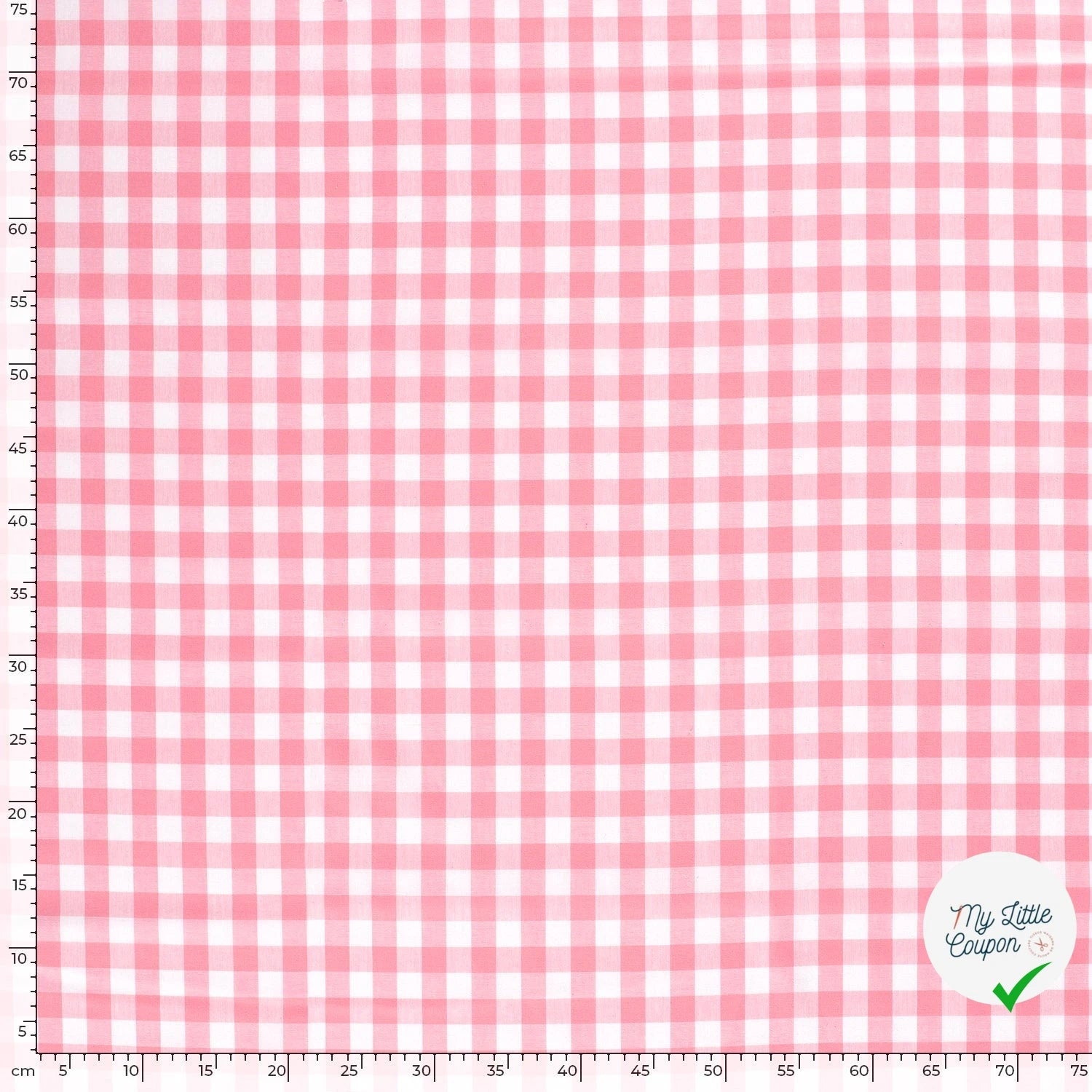 VICHY GROS CARREAUX COTON ROSE - My Little Coupon