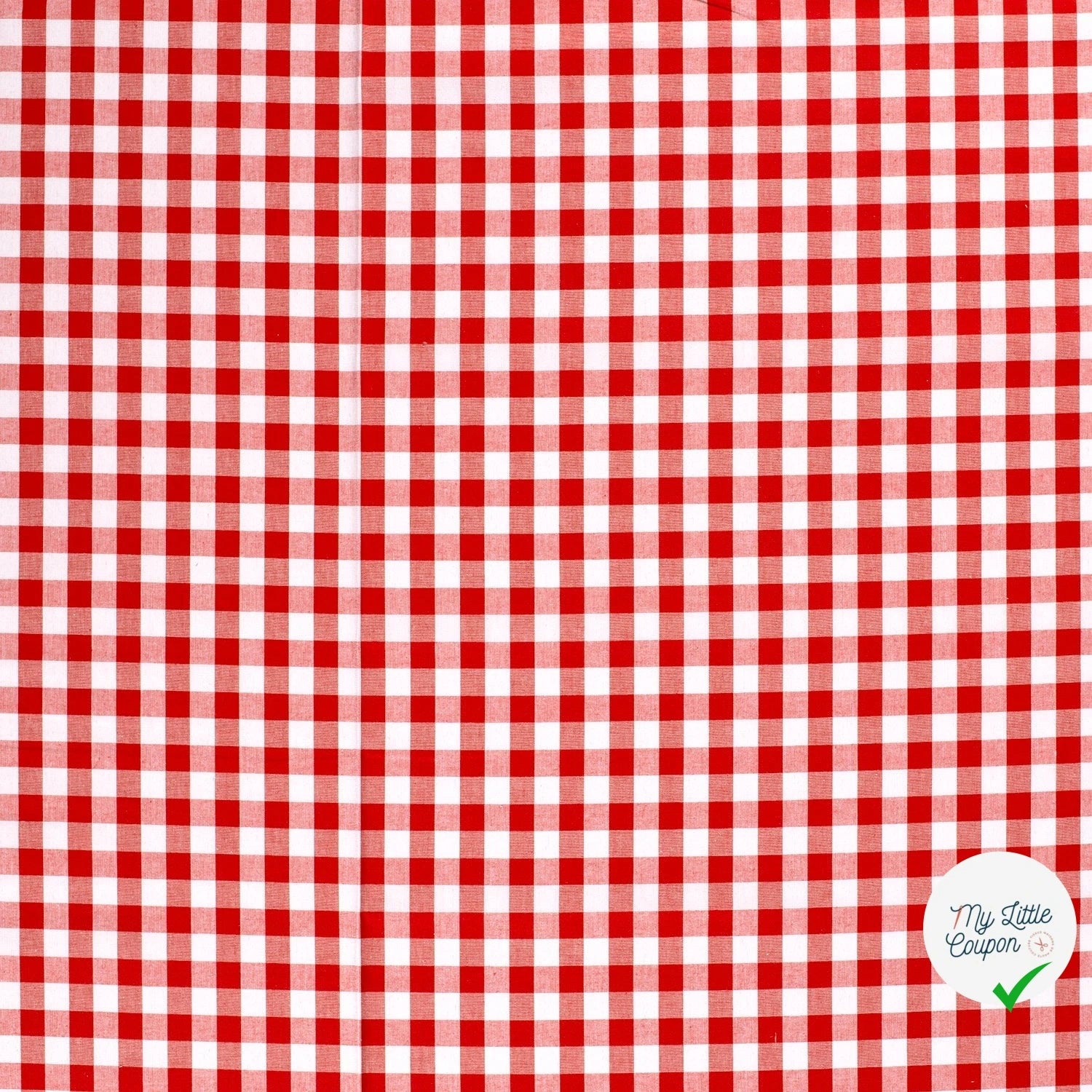 VICHY GROS CARREAUX COTON ROUGE - My Little Coupon