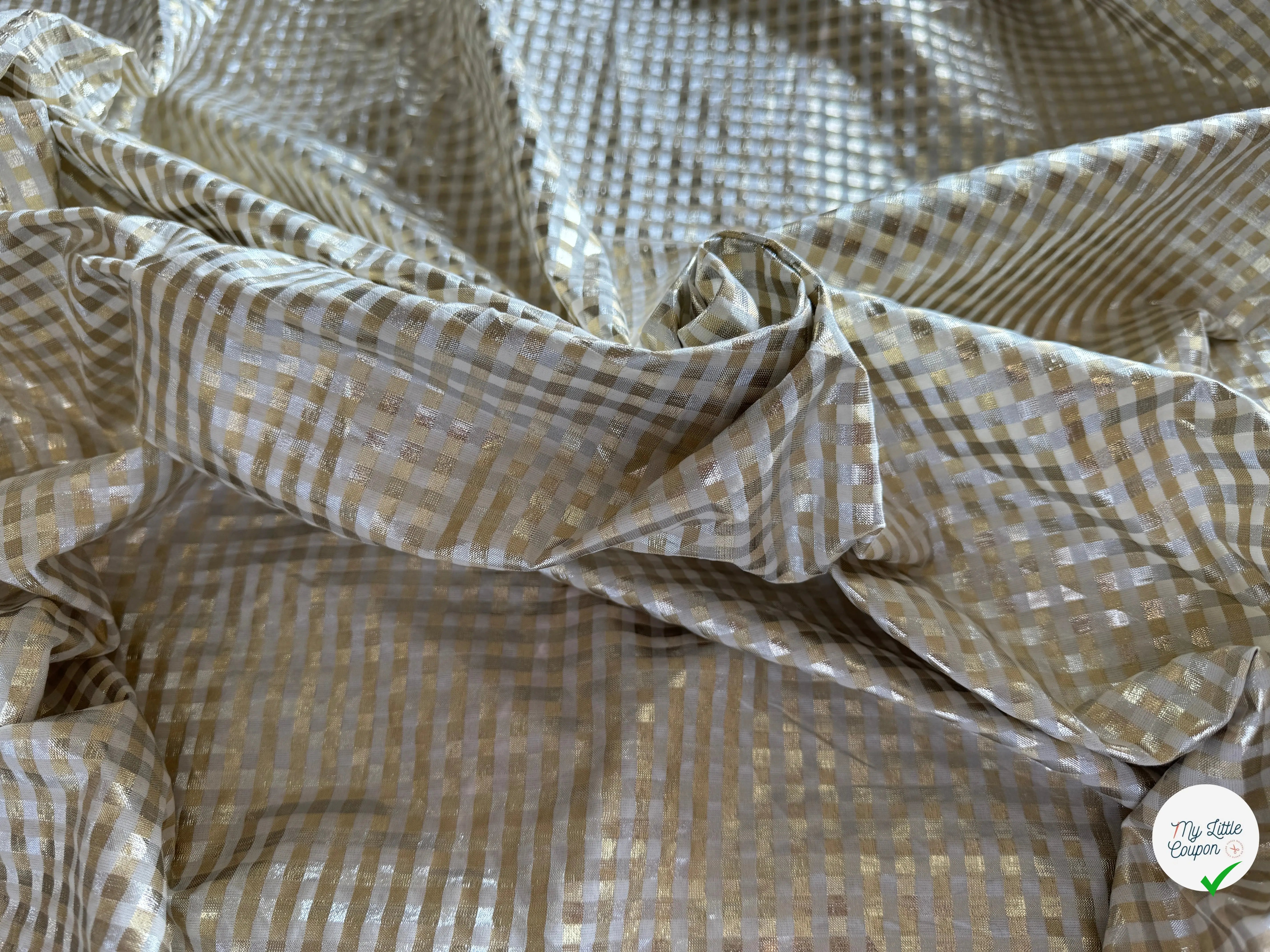 VICHY LAMÉ OR & LUNE 67%COTON - My Little Coupon