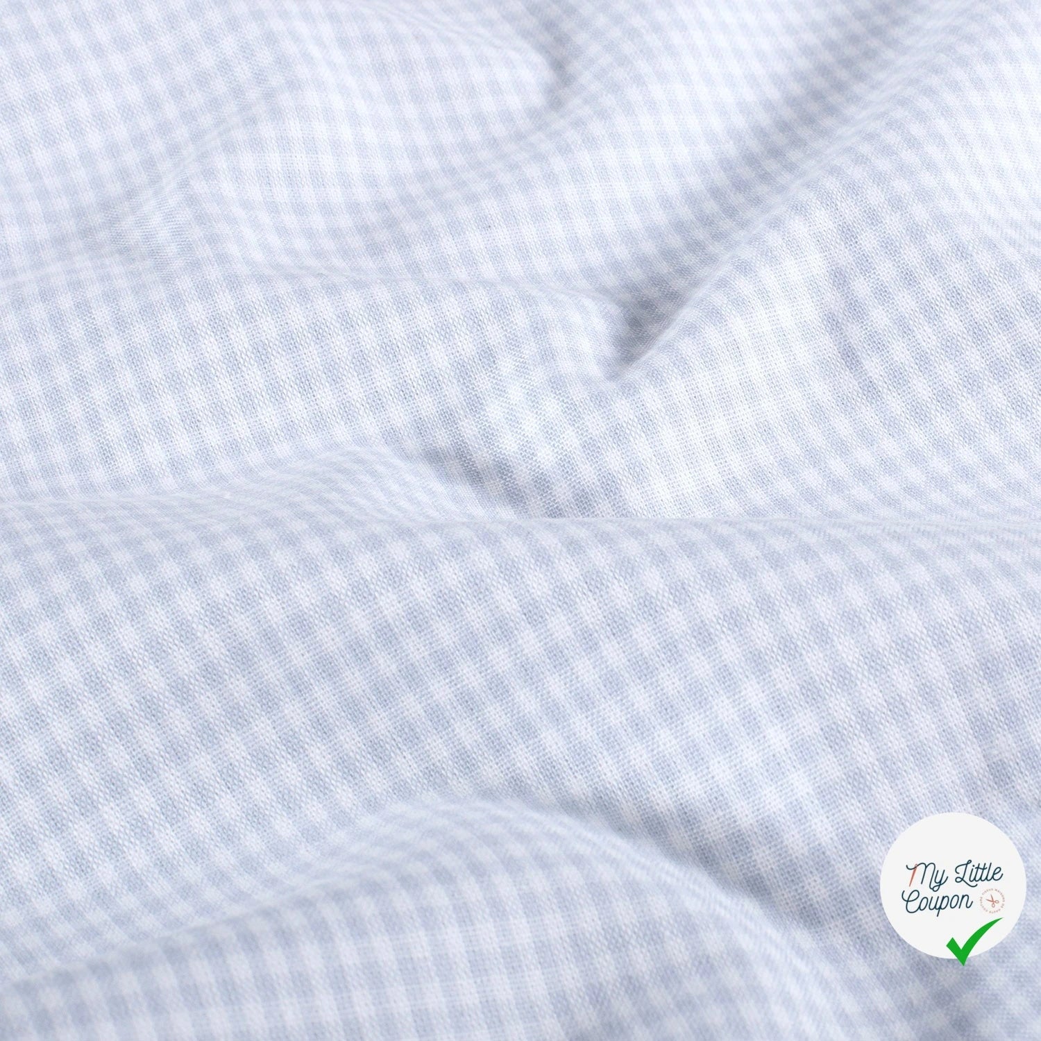 VICHY MINI CARREAUX COTON BLEU BÉBÉ - My Little Coupon
