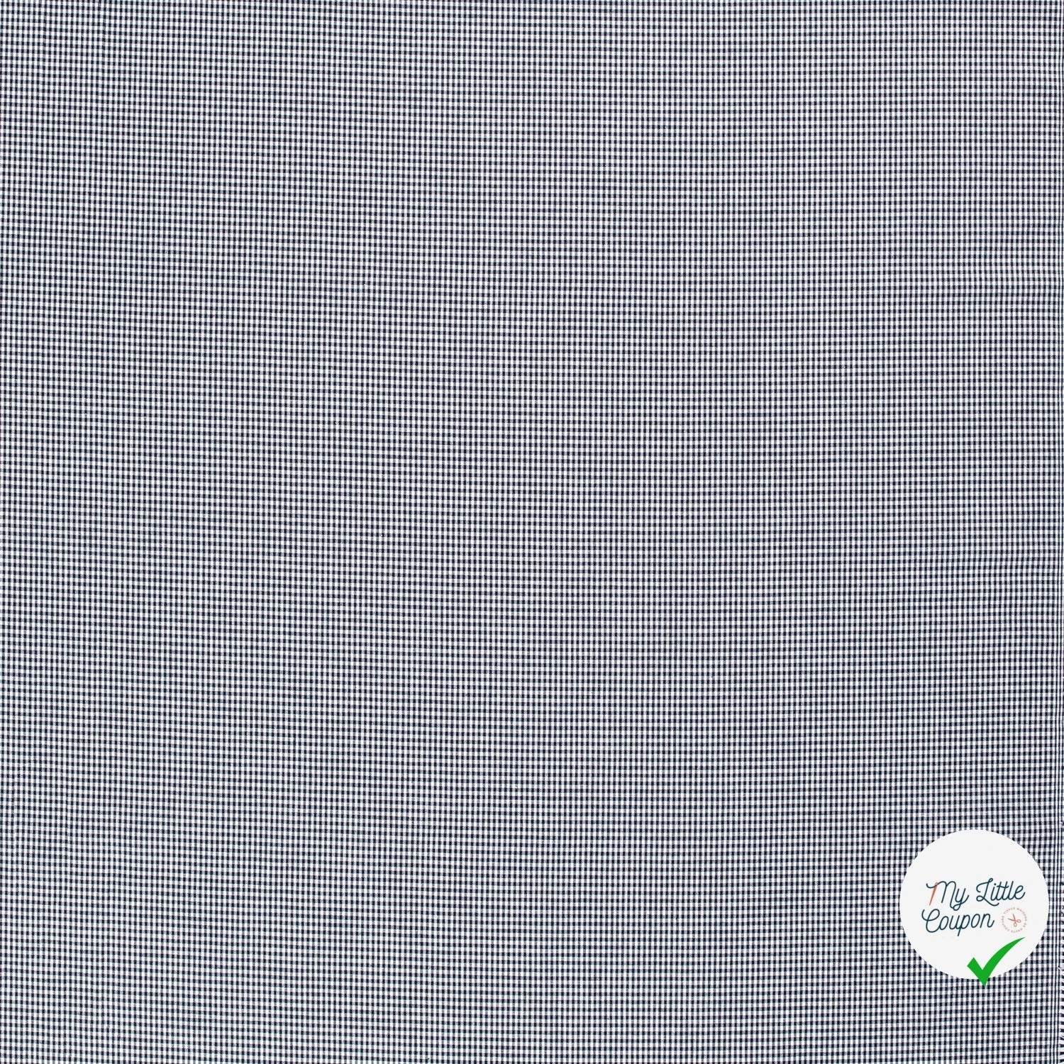VICHY MINI CARREAUX COTON BLEU MARINE - My Little Coupon