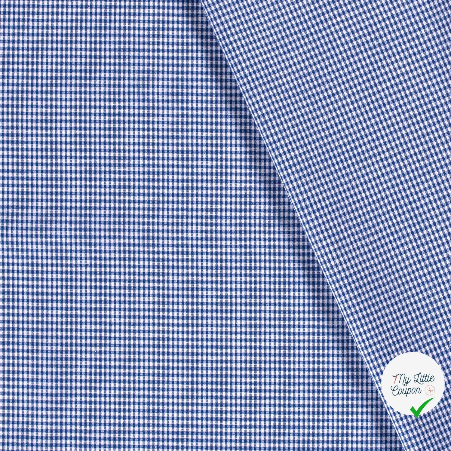 VICHY MINI CARREAUX COTON COBALT - My Little Coupon