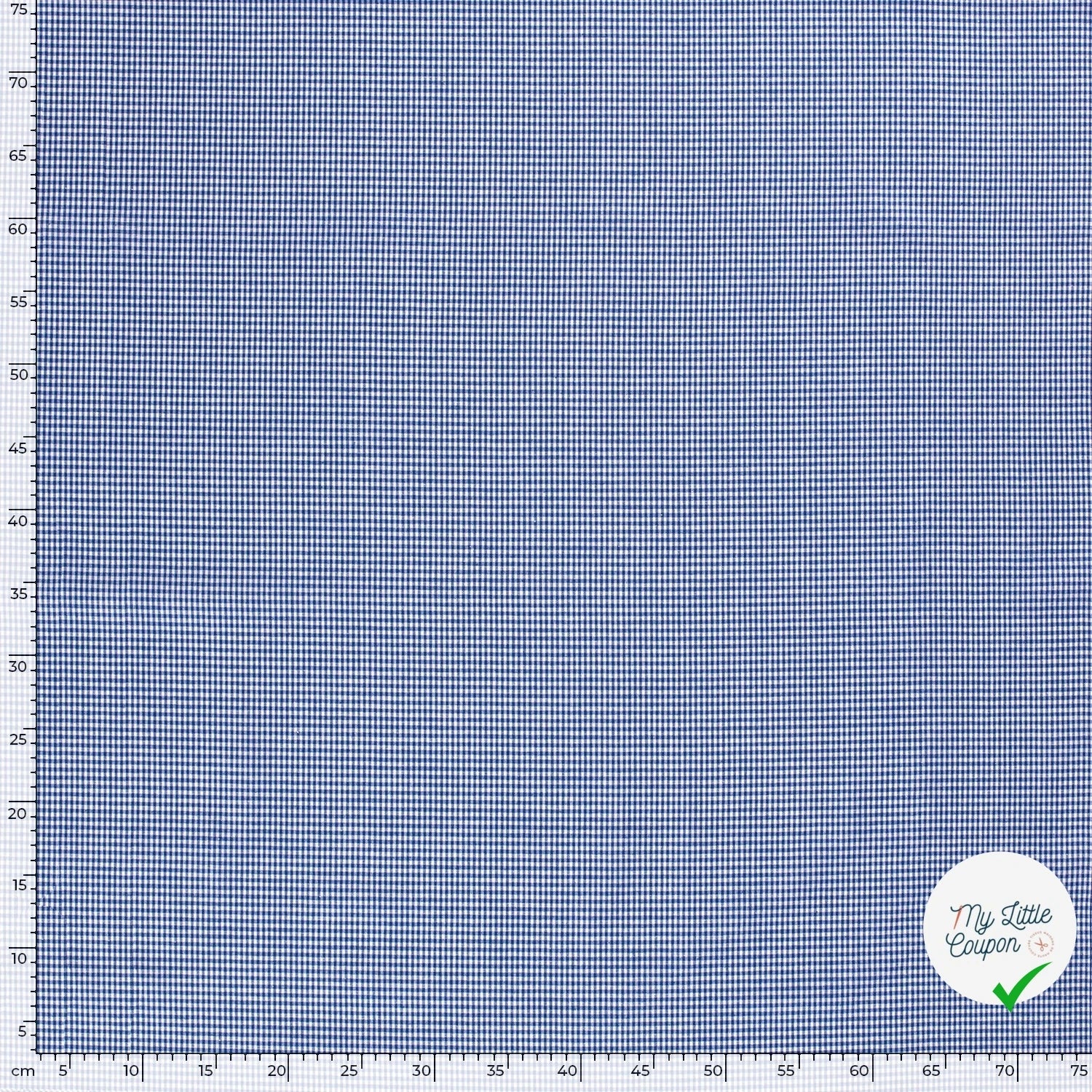 VICHY MINI CARREAUX COTON COBALT - My Little Coupon