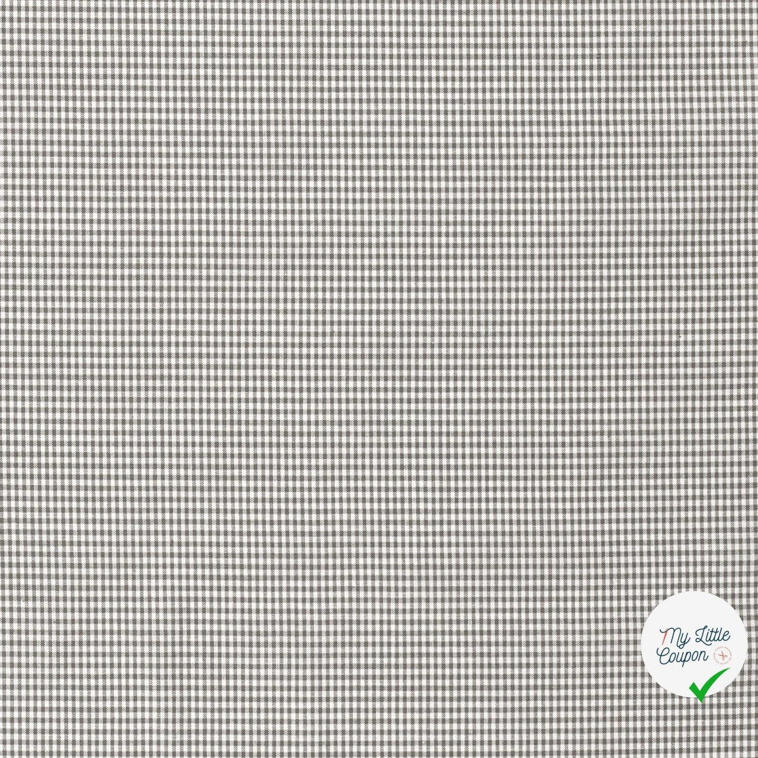 VICHY MINI CARREAUX COTON GRIS FONCÉ - My Little Coupon