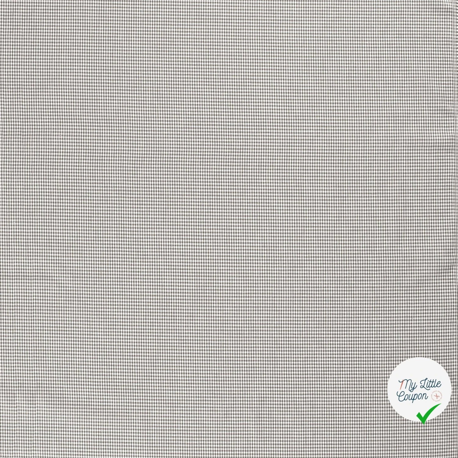 VICHY MINI CARREAUX COTON GRIS FONCÉ - My Little Coupon