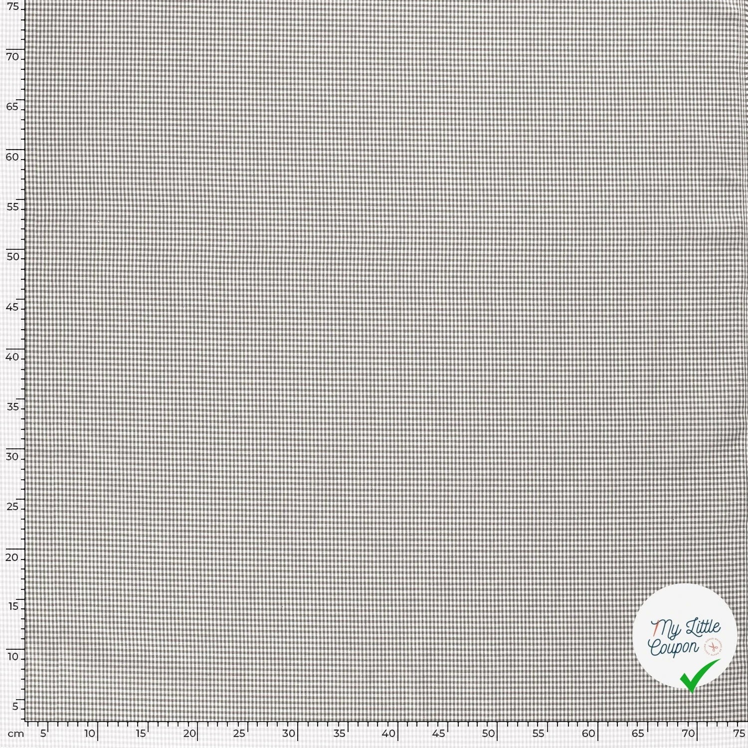 VICHY MINI CARREAUX COTON GRIS FONCÉ - My Little Coupon