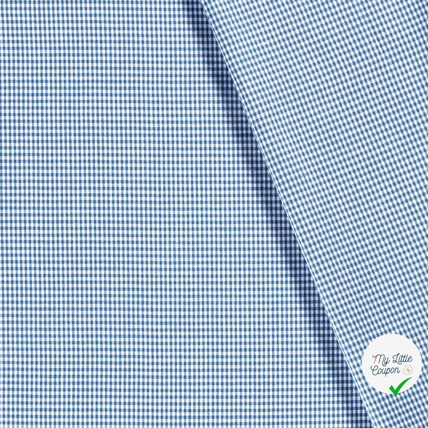 VICHY MINI CARREAUX COTON INDIGO - My Little Coupon