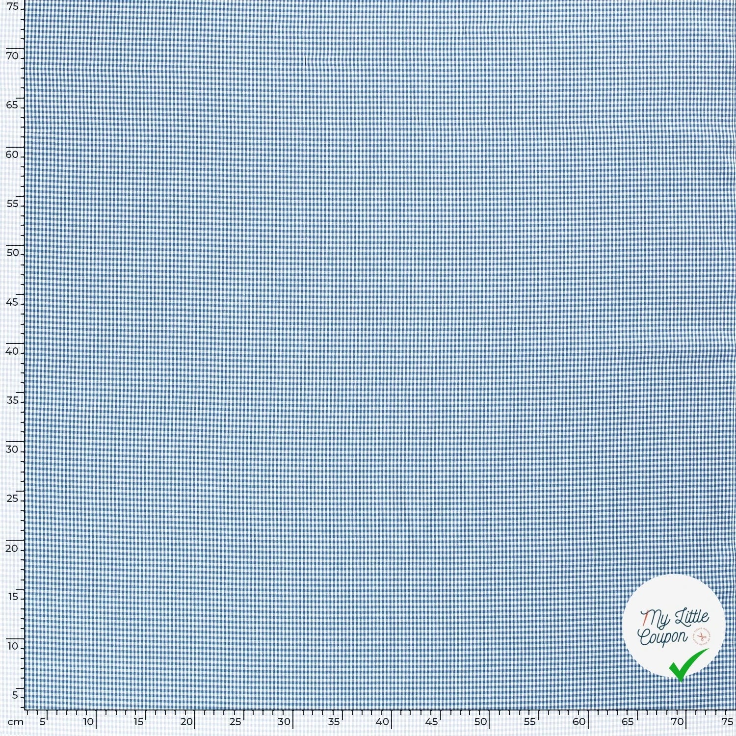 VICHY MINI CARREAUX COTON INDIGO - My Little Coupon