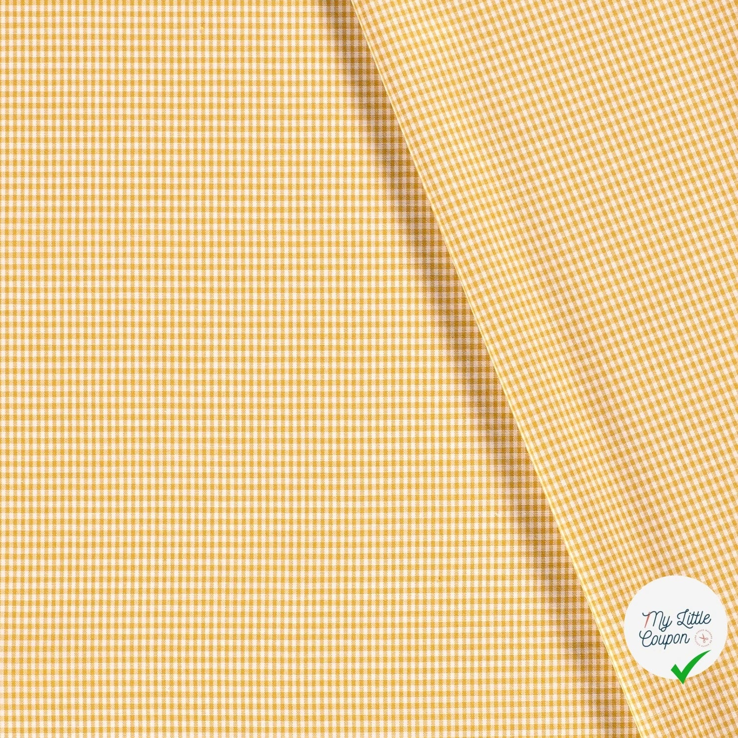 VICHY MINI CARREAUX COTON OCRE - My Little Coupon