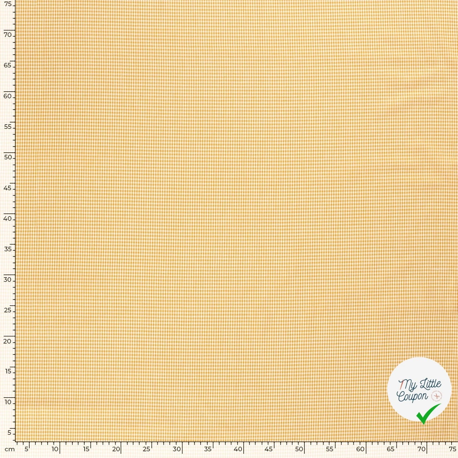VICHY MINI CARREAUX COTON OCRE - My Little Coupon