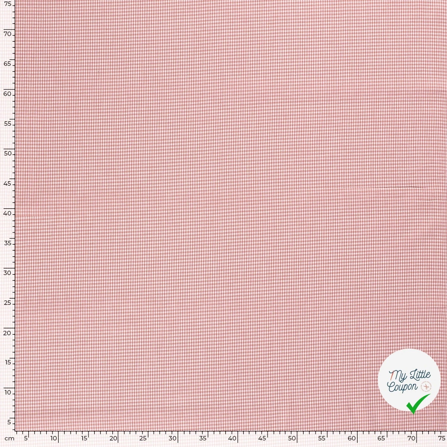 VICHY MINI CARREAUX COTON ROSE CHOCO - My Little Coupon