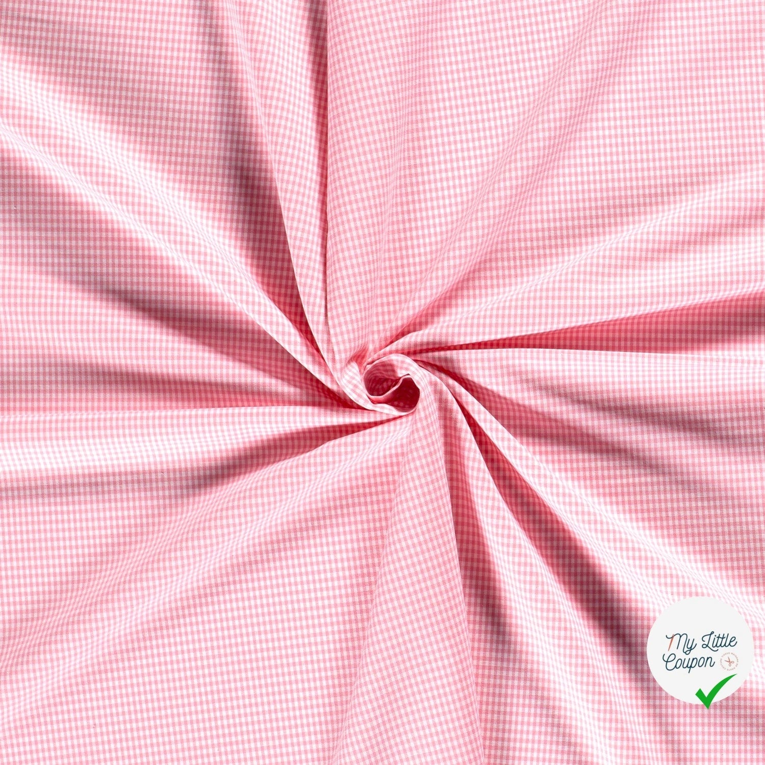 VICHY MINI CARREAUX COTON ROSE - My Little Coupon